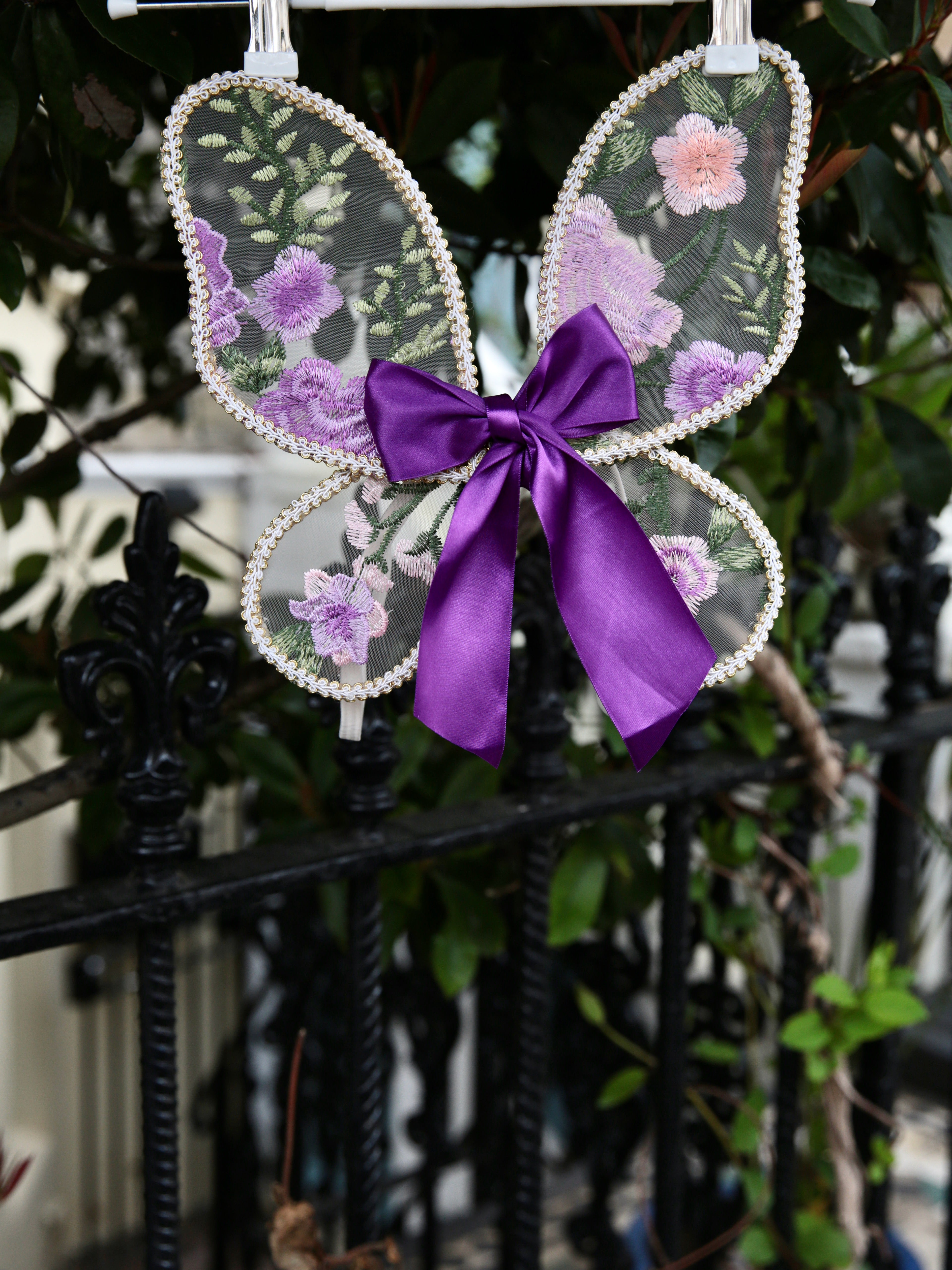 Purple Embroidered Fairy wings for Babies and Children.