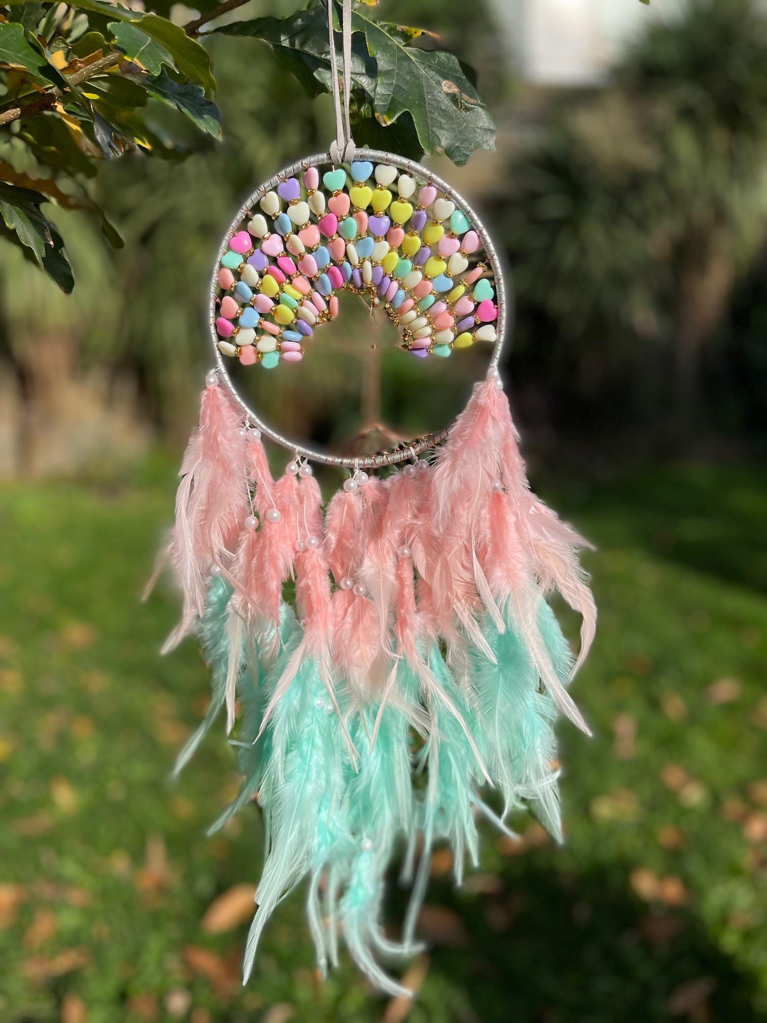 Dreamcatchers. Crystal Tree of Life Dreamcatcher, colourful dreamcatcher, girls bedroom, birthday gift - Unique Home Decor. By Wild Daisy