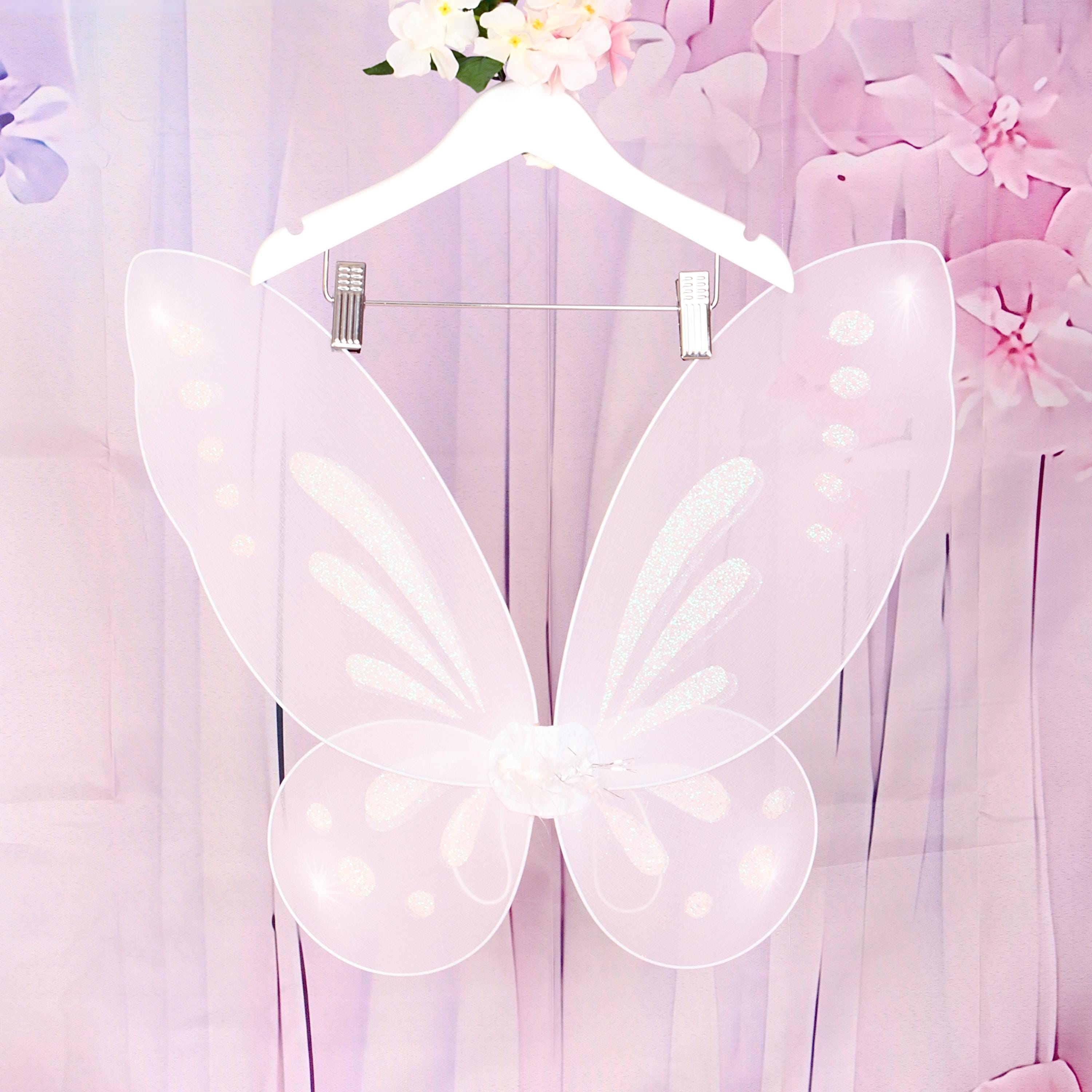 Fairy wings, white wings for adults and children, butterfly wings. Fairy cosplay, fairy core, fairy parties, fairy wings dressup.