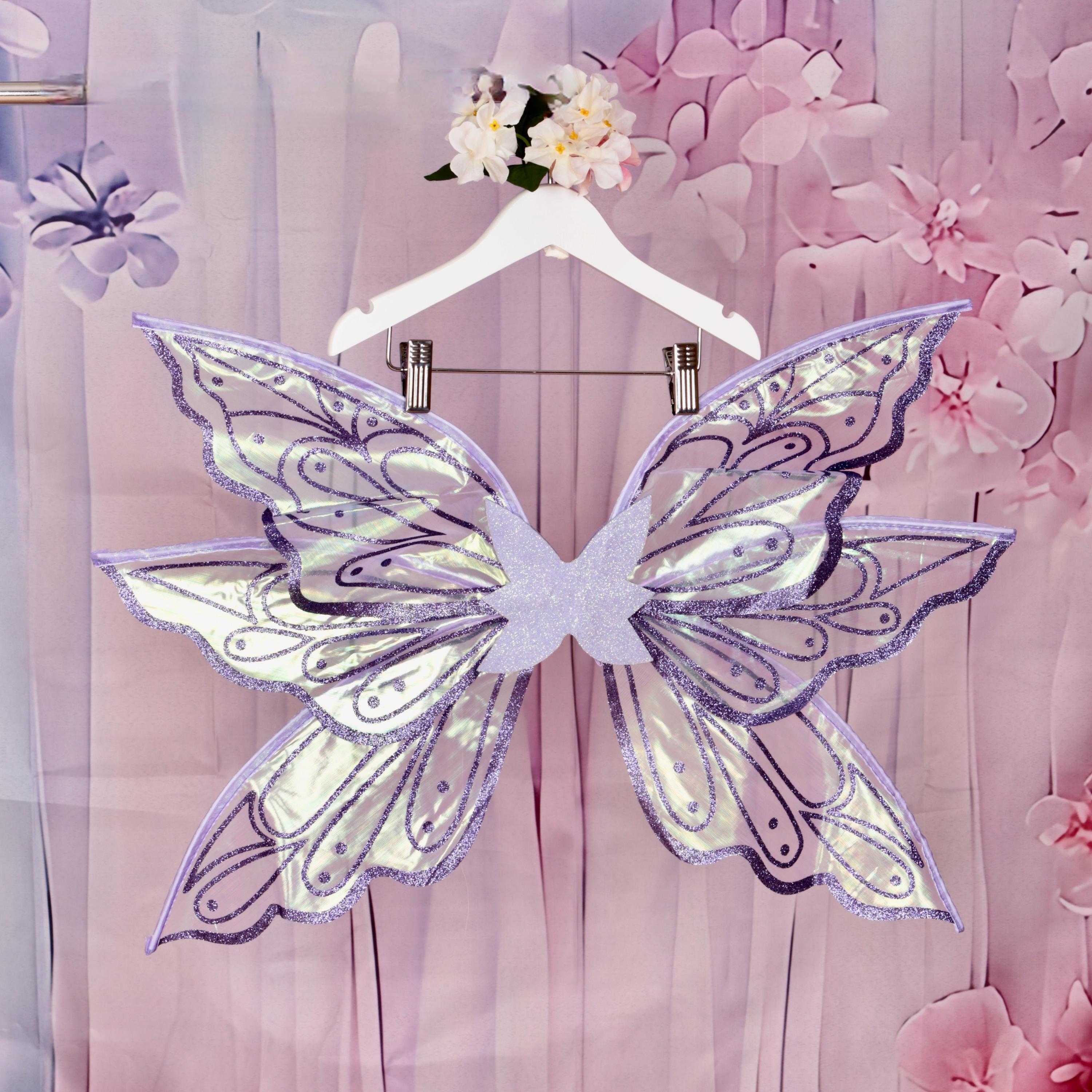 Fairy Wings, Purple Iridescent Butterfly Wings for Adults and Children| Perfect for Dress-Up & Cosplay. By Wild Daisy