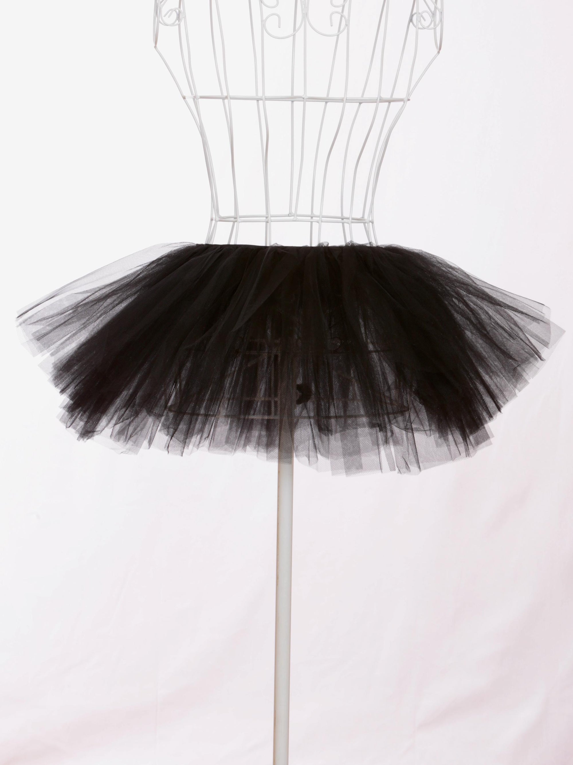 Ladies Black Tutu Skirts. Black tutu skirt. Black Fairy Wings for girls' party wear and hen nights. Black elven tiara