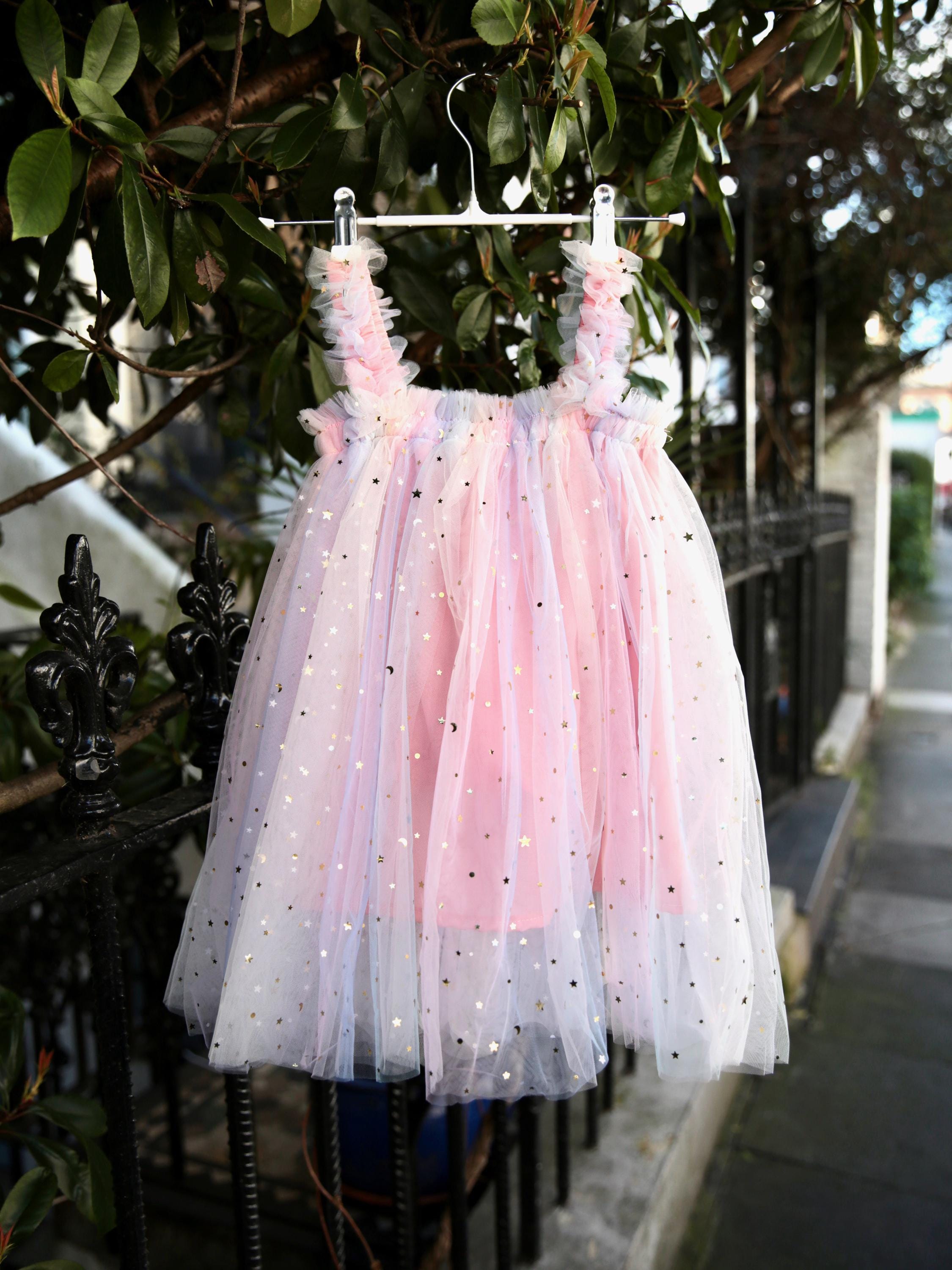 Sparkly star fairy dress. Unicorn dress, flower girl dress, cake smash, birthday dress, fairy party, butterfly dress, fairy dress