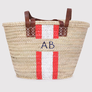 Angelina Double handle French Market Basket with Personalisation