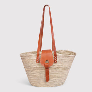 Hattie Market Basket with long handles and over security strap