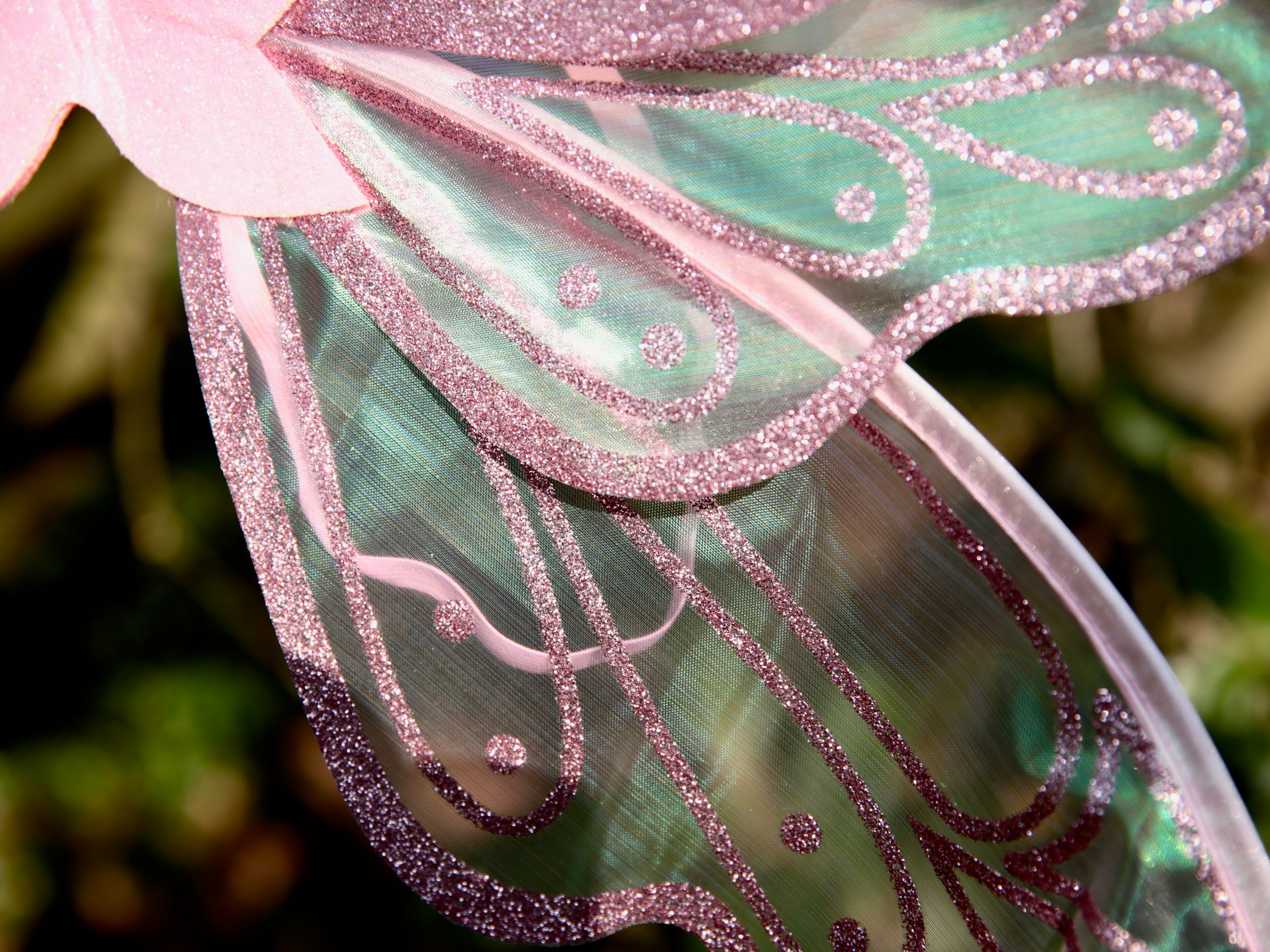 Pink Fairy Wings Pink Iridescent  for Adults and Children | Perfect for Fairy Dress-Up & Cosplay and Valentine Day costume.  Butterfly wings