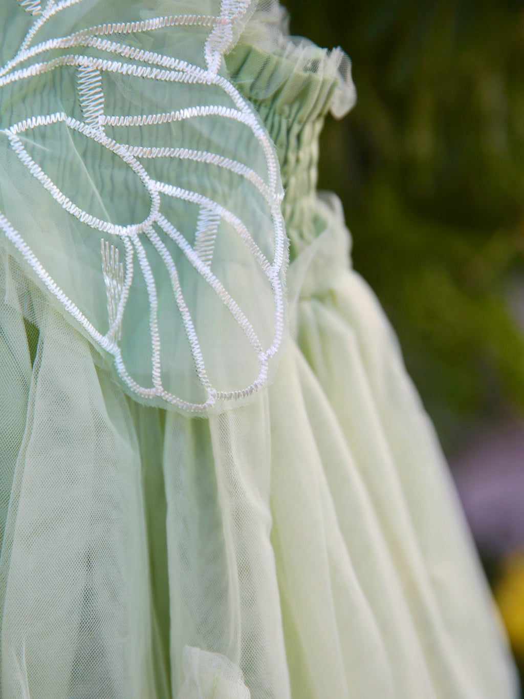 Butterfly wing girls Sage Green dress. Pastel Green Tulle Dress with fairy wings, party dress, bridesmaid dress, girls flower girl dress.