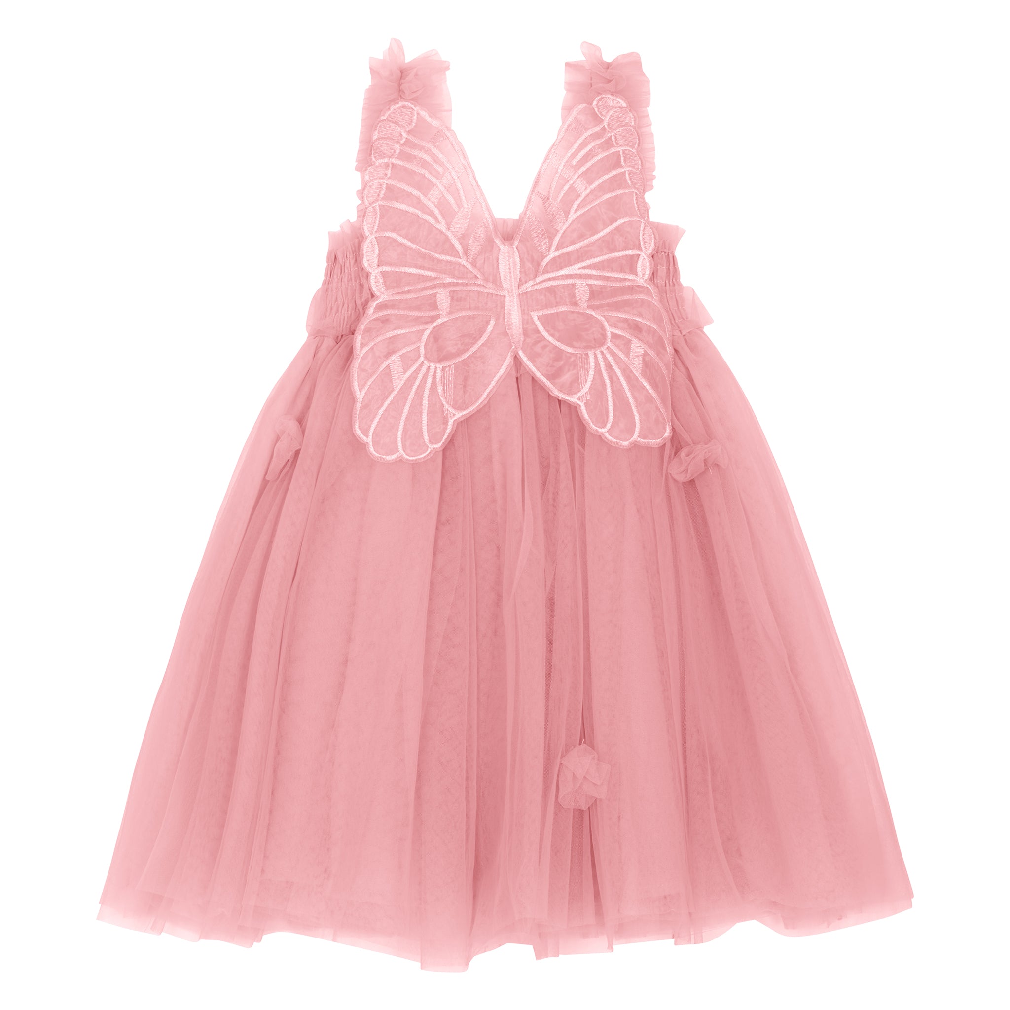 Girls Tulle Dress - Dusky Pink