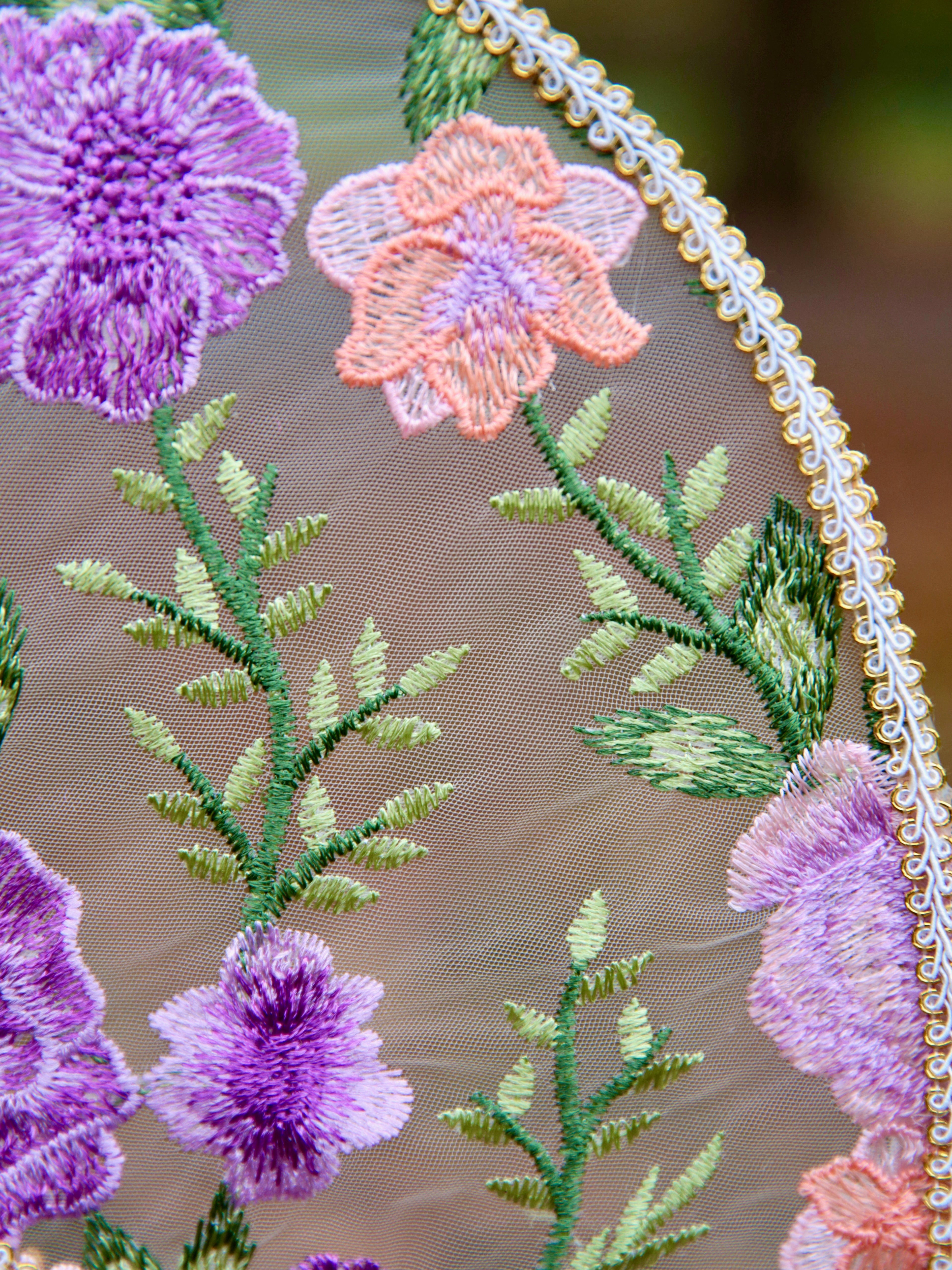 Girls Purple Flower Embroidered Dress and wings. Pretty Purple Tulle Dress with optional Embroidered Wings for Girls, toddlers and babies. Wild Daisy