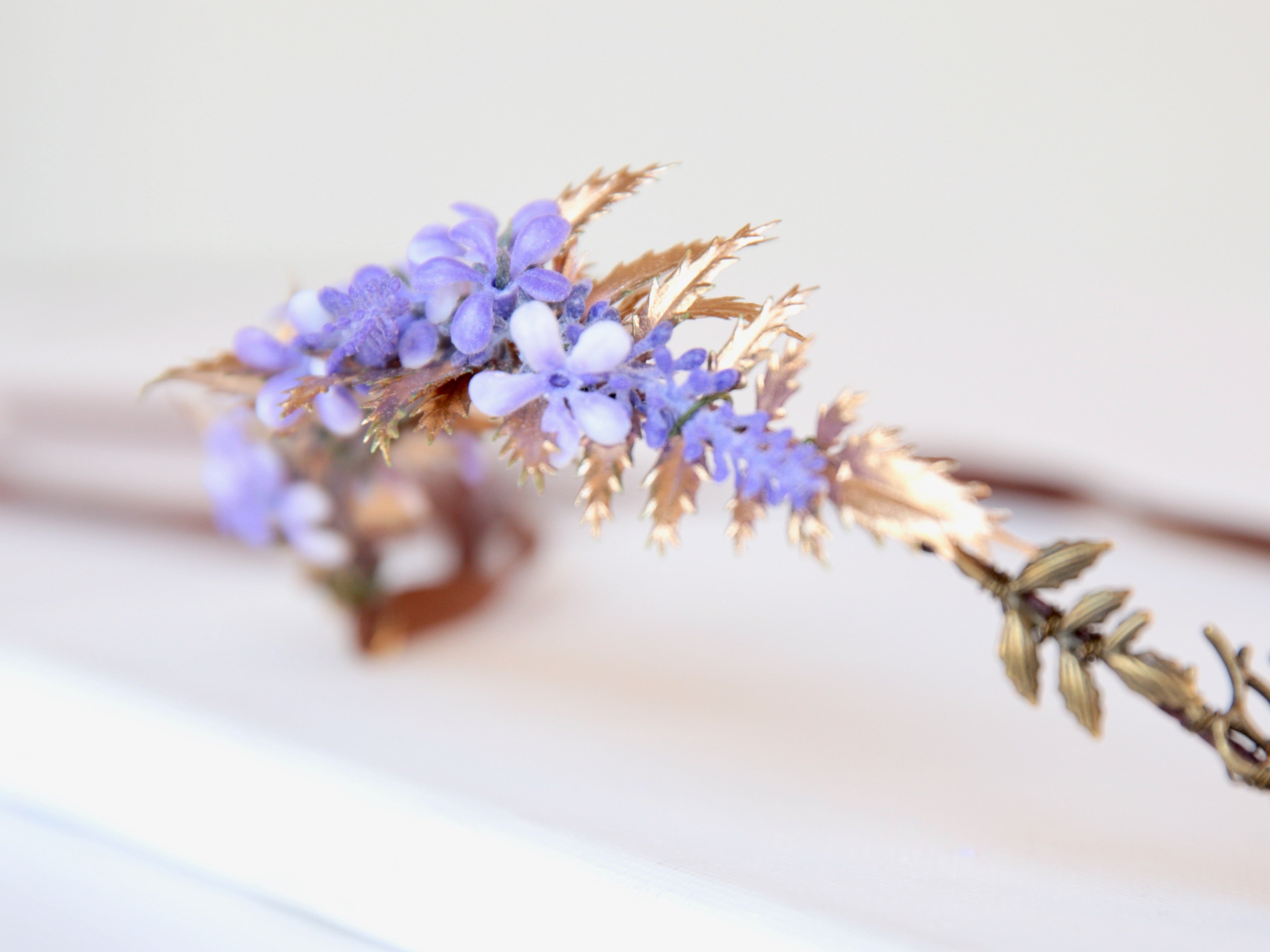 Elven purple tiara with deer head feature. Fairy crown for weddings, woodland party, renaissance fairs, woodland gatherings