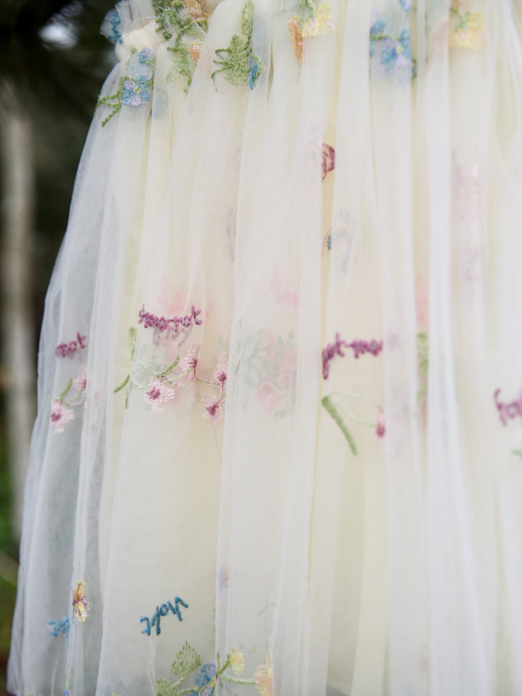 Little girls dress. Lemon yellow girls party dress, tulle embroidered with flowers. Flower dress. Flower girl, cake smash, birthday dress.