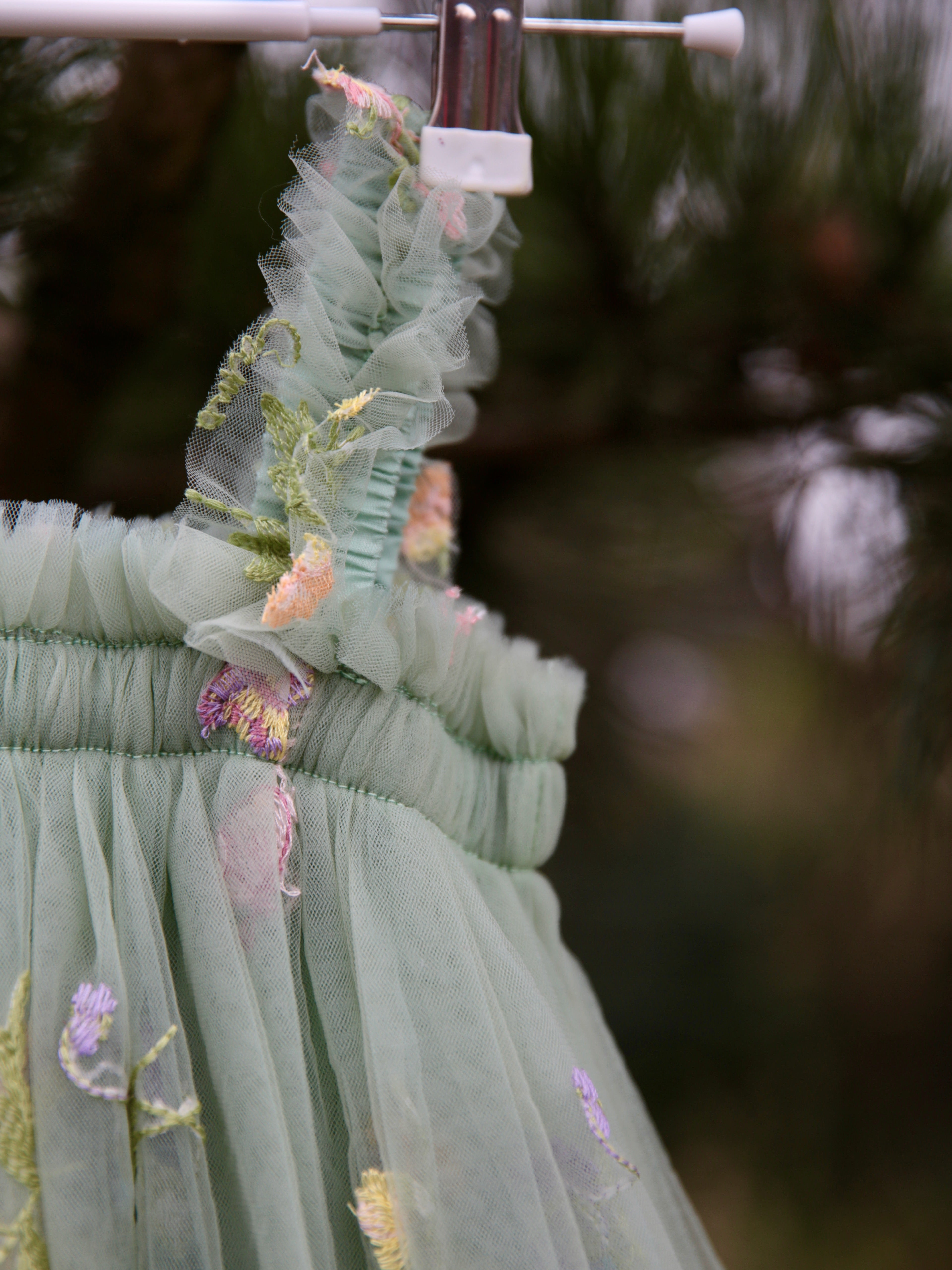 Girls dress. Sage Green dress, girls embroidered dress, party dress, photo shoot dress, flower girl dress, party dress, birthday dress.