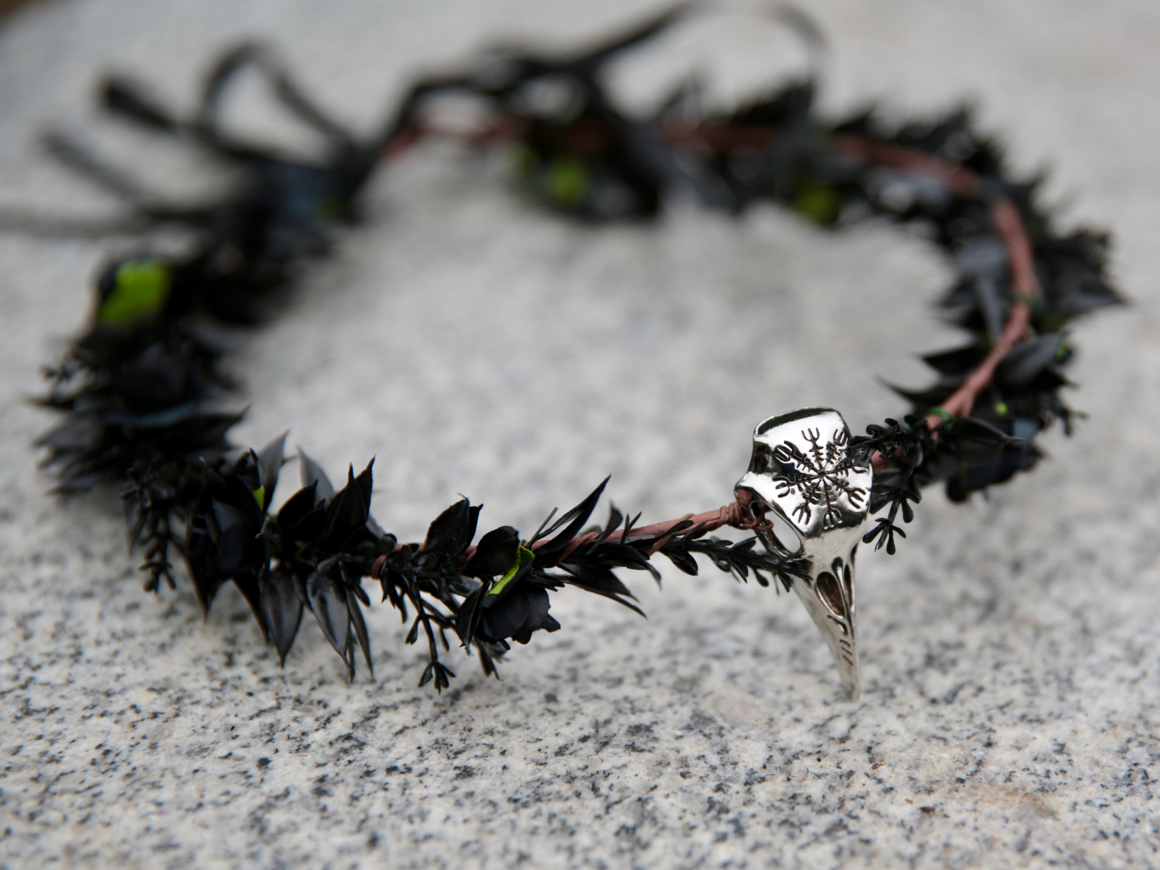 Black Raven Skull Elven Crown