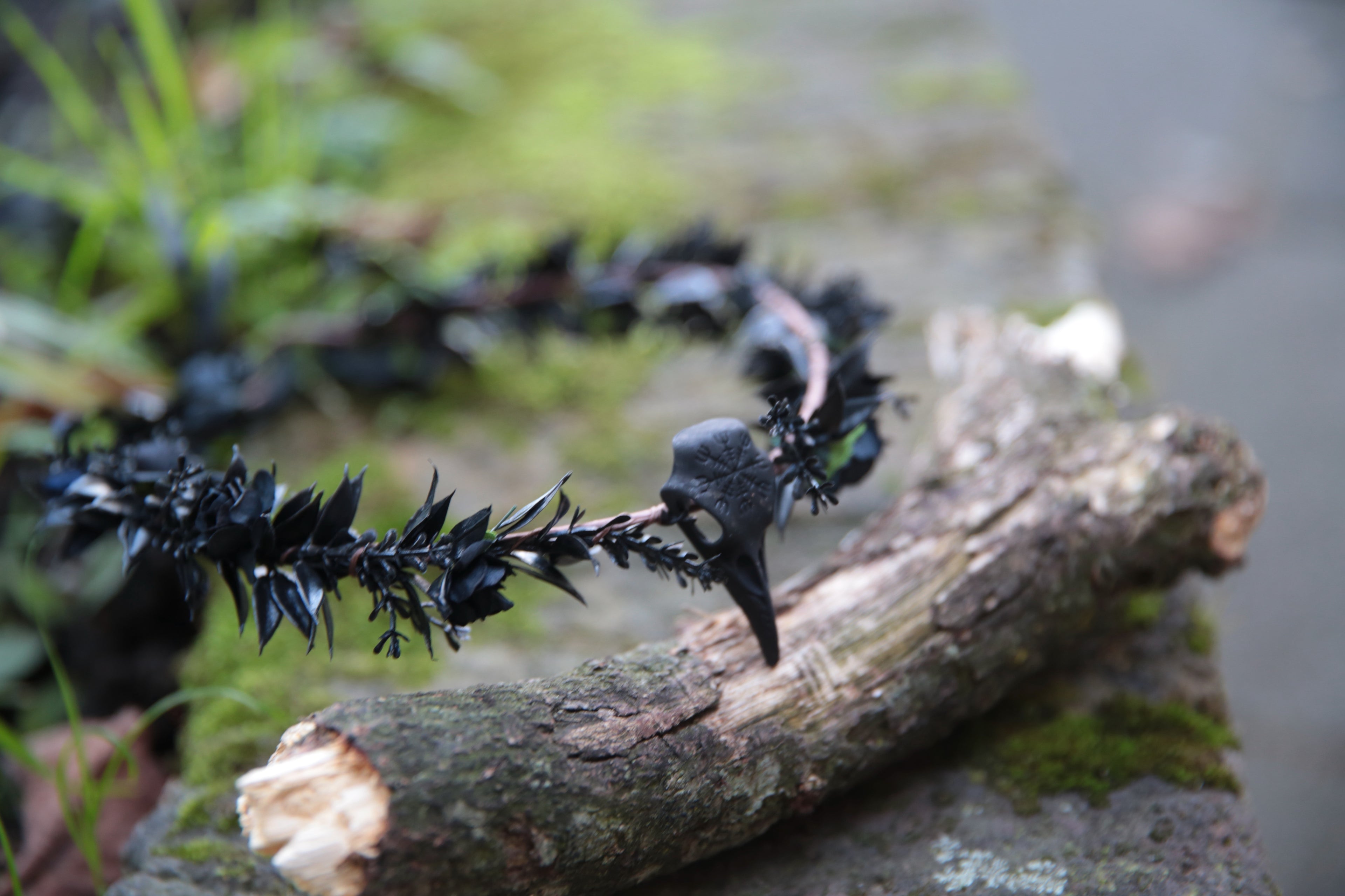 Black Raven Skull Elven Crown