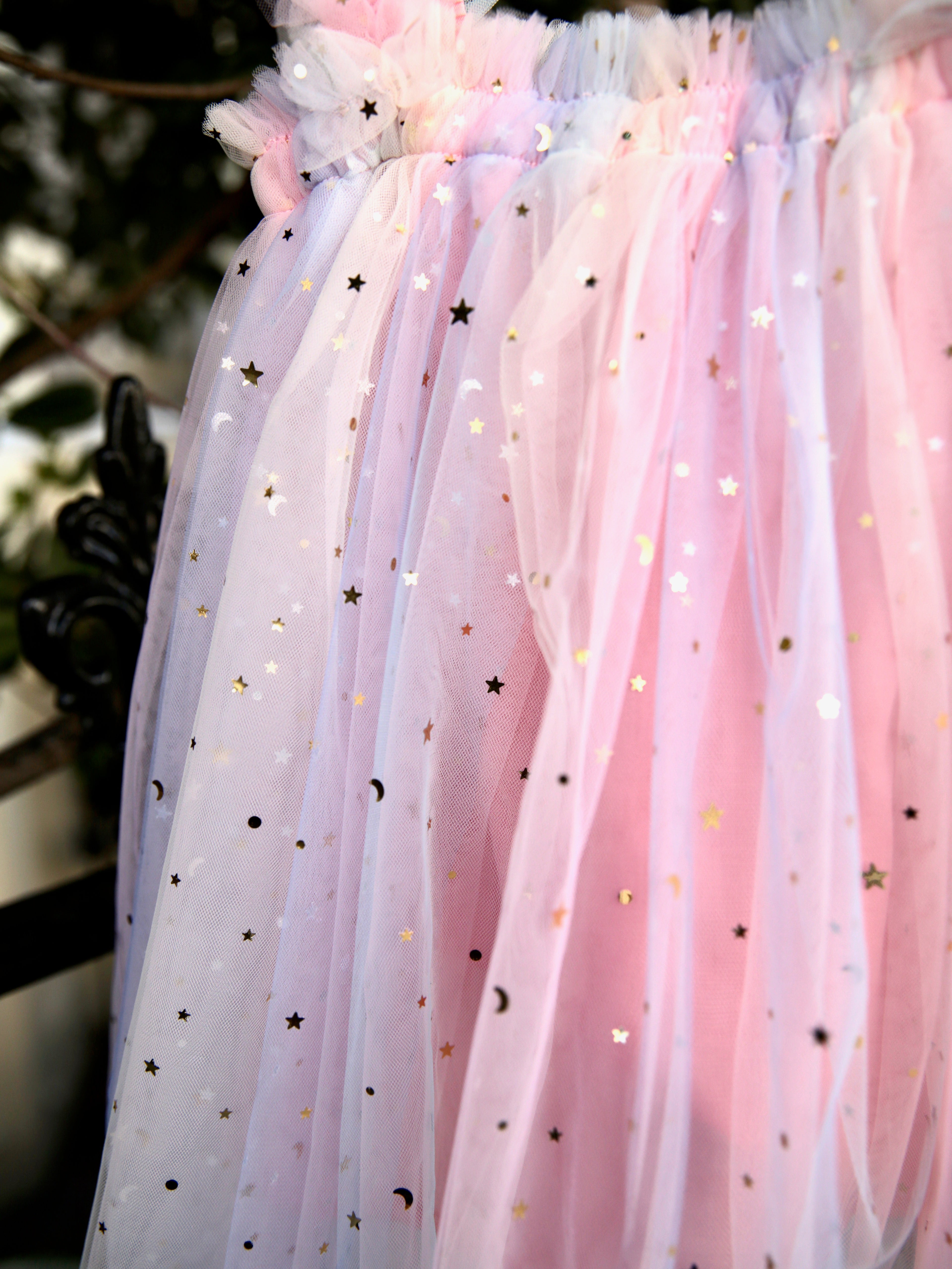 Sparkly star fairy dress. Unicorn dress, flower girl dress, cake smash, birthday dress, fairy party, butterfly dress, fairy dress