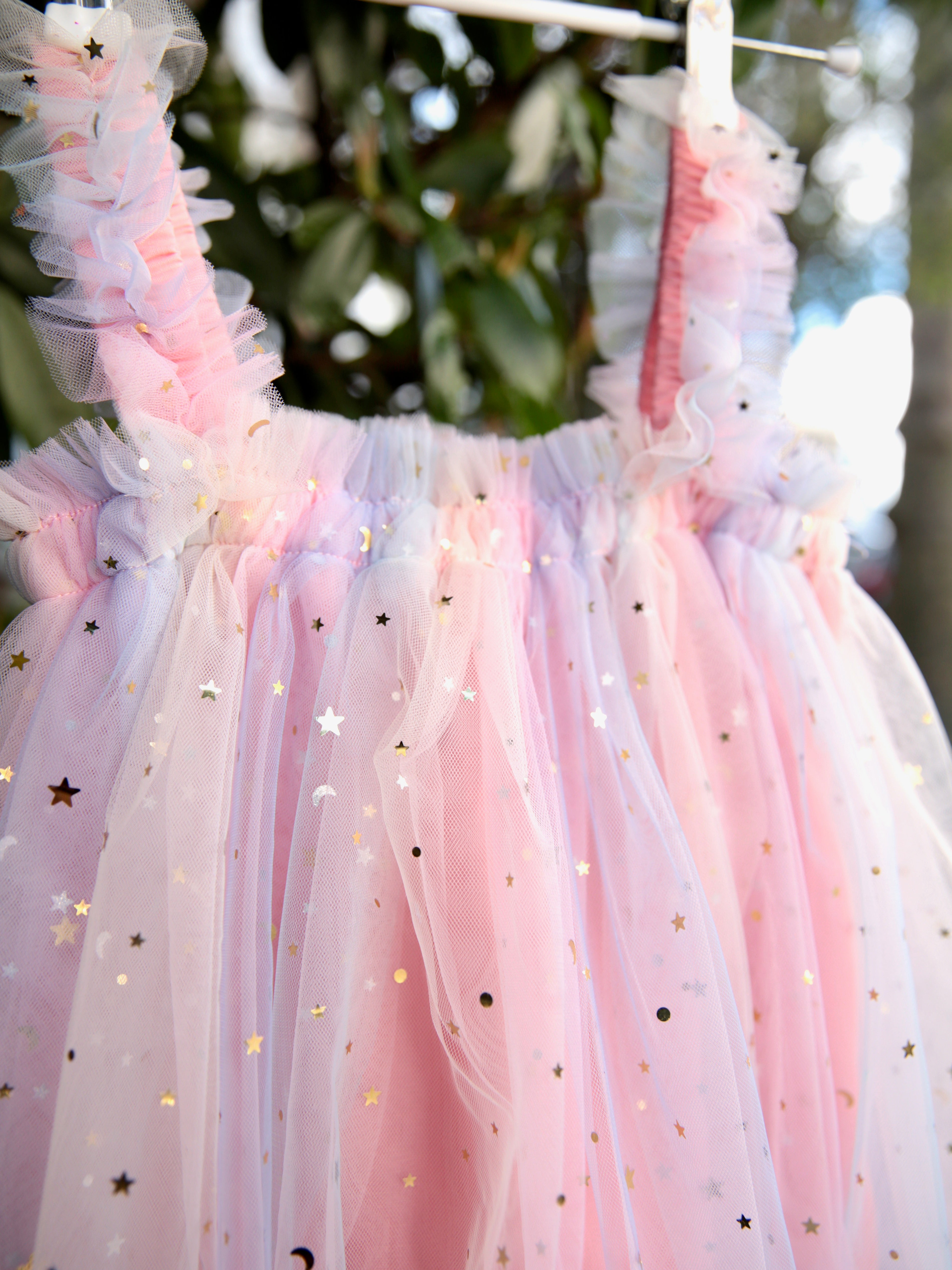 Sparkly star fairy dress. Unicorn dress, flower girl dress, cake smash, birthday dress, fairy party, butterfly dress, fairy dress