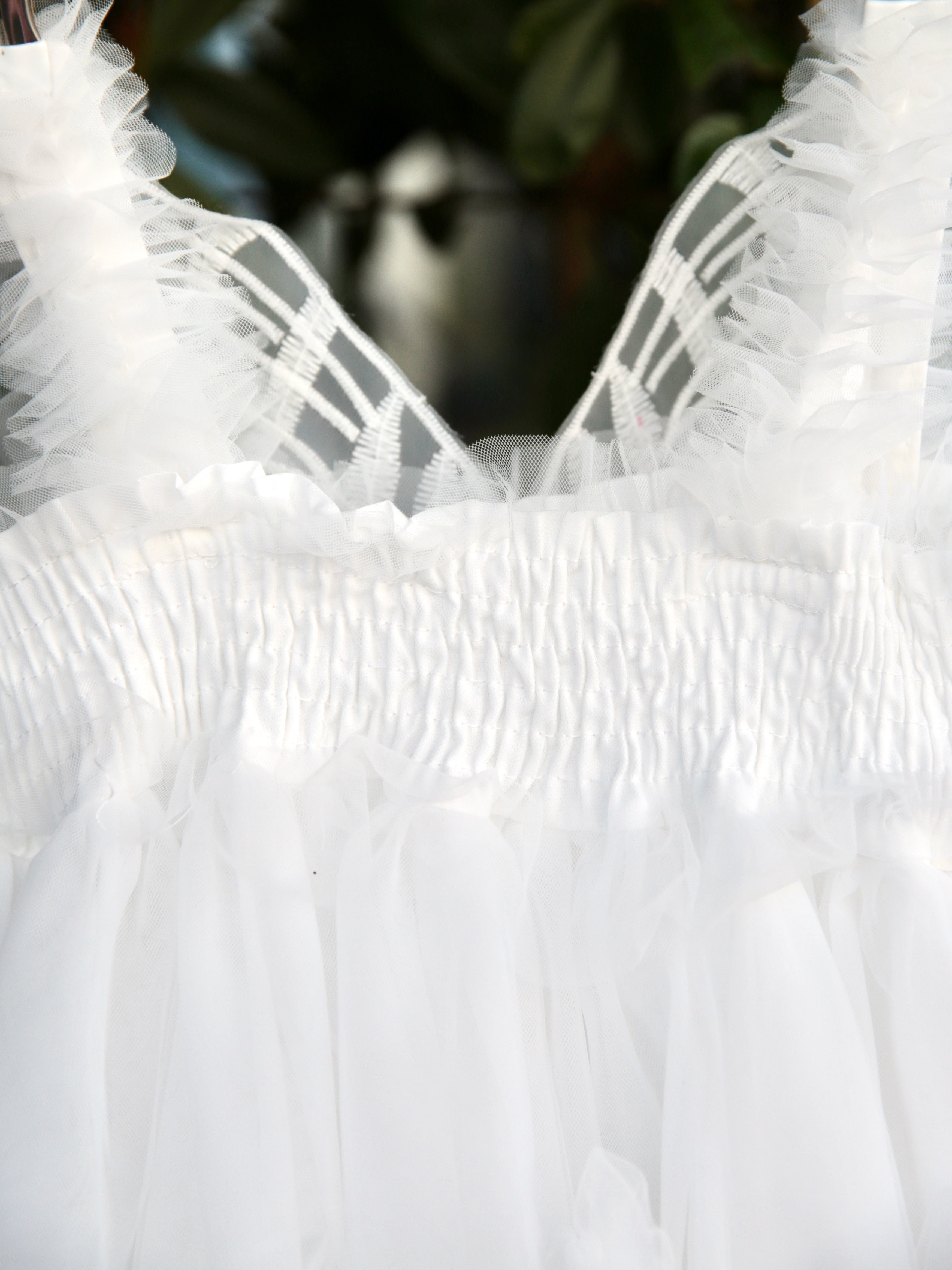 White Fairy wing girls dress. White Tulle Dress with Butterfly wings on the back, party dress, bridesmaid dress, flower girl dress.