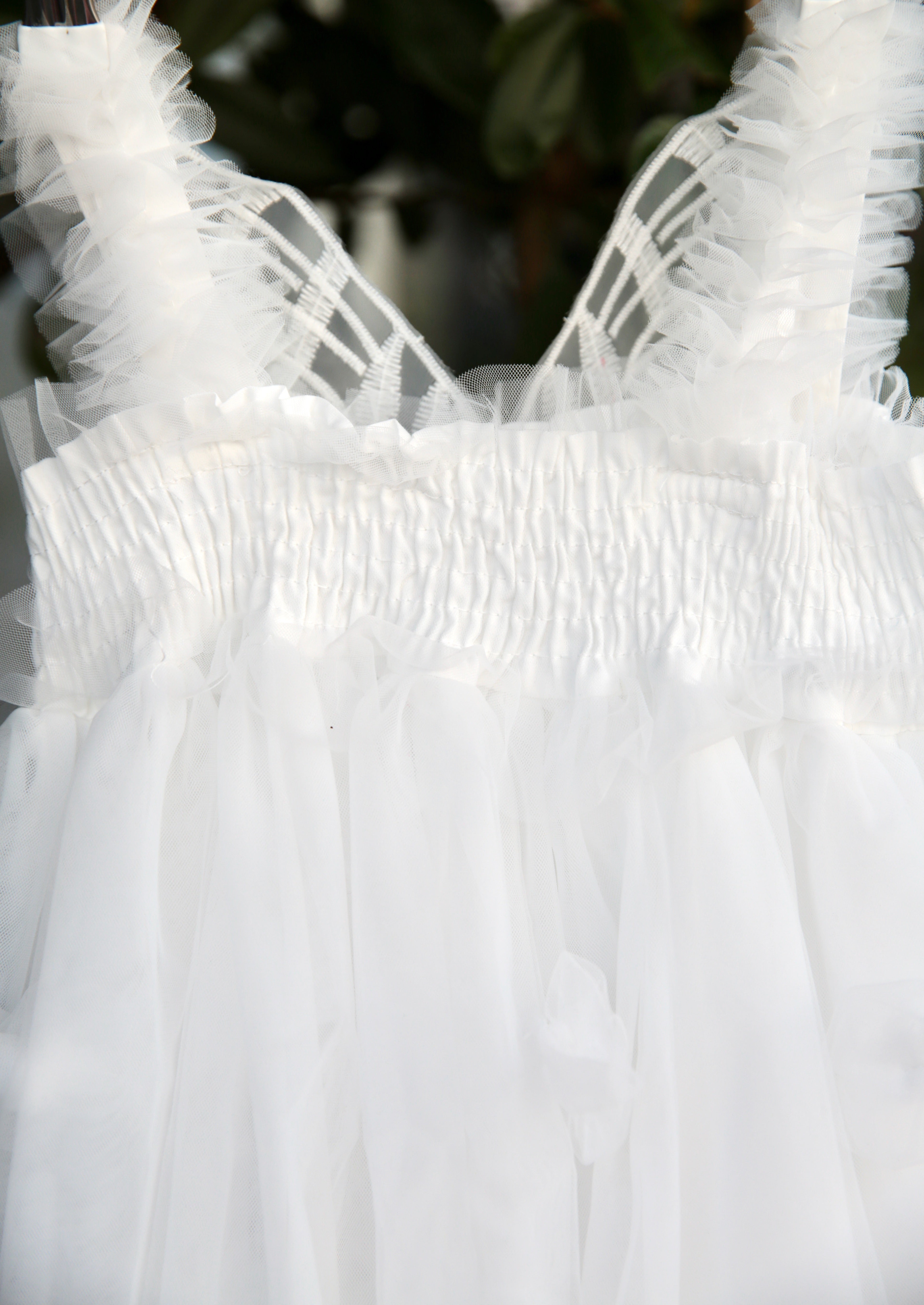 White Fairy wing girls dress. White Tulle Dress with Butterfly wings on the back, party dress, bridesmaid dress, flower girl dress.
