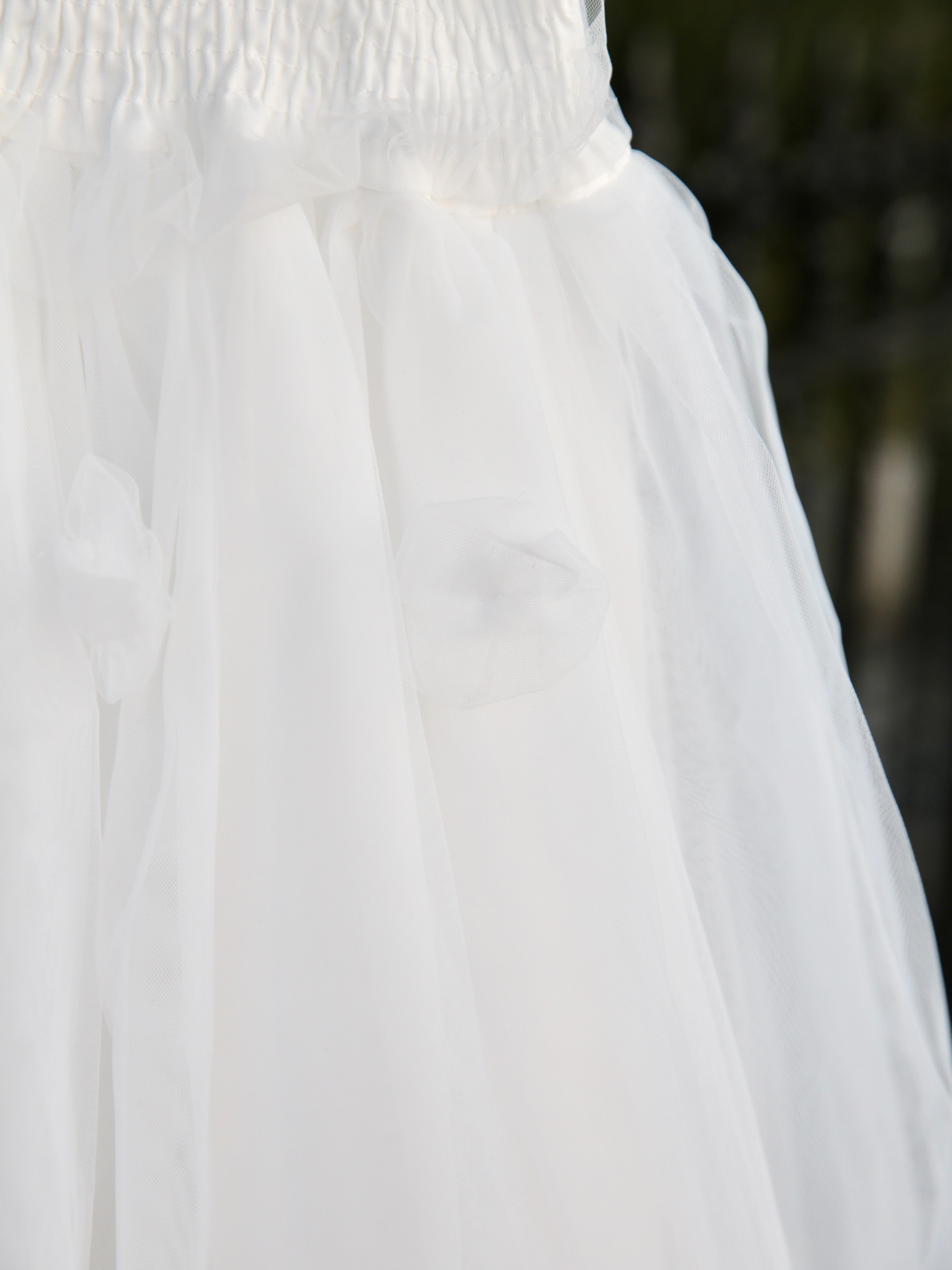 White Fairy wing girls dress. White Tulle Dress with Butterfly wings on the back, party dress, bridesmaid dress, flower girl dress.