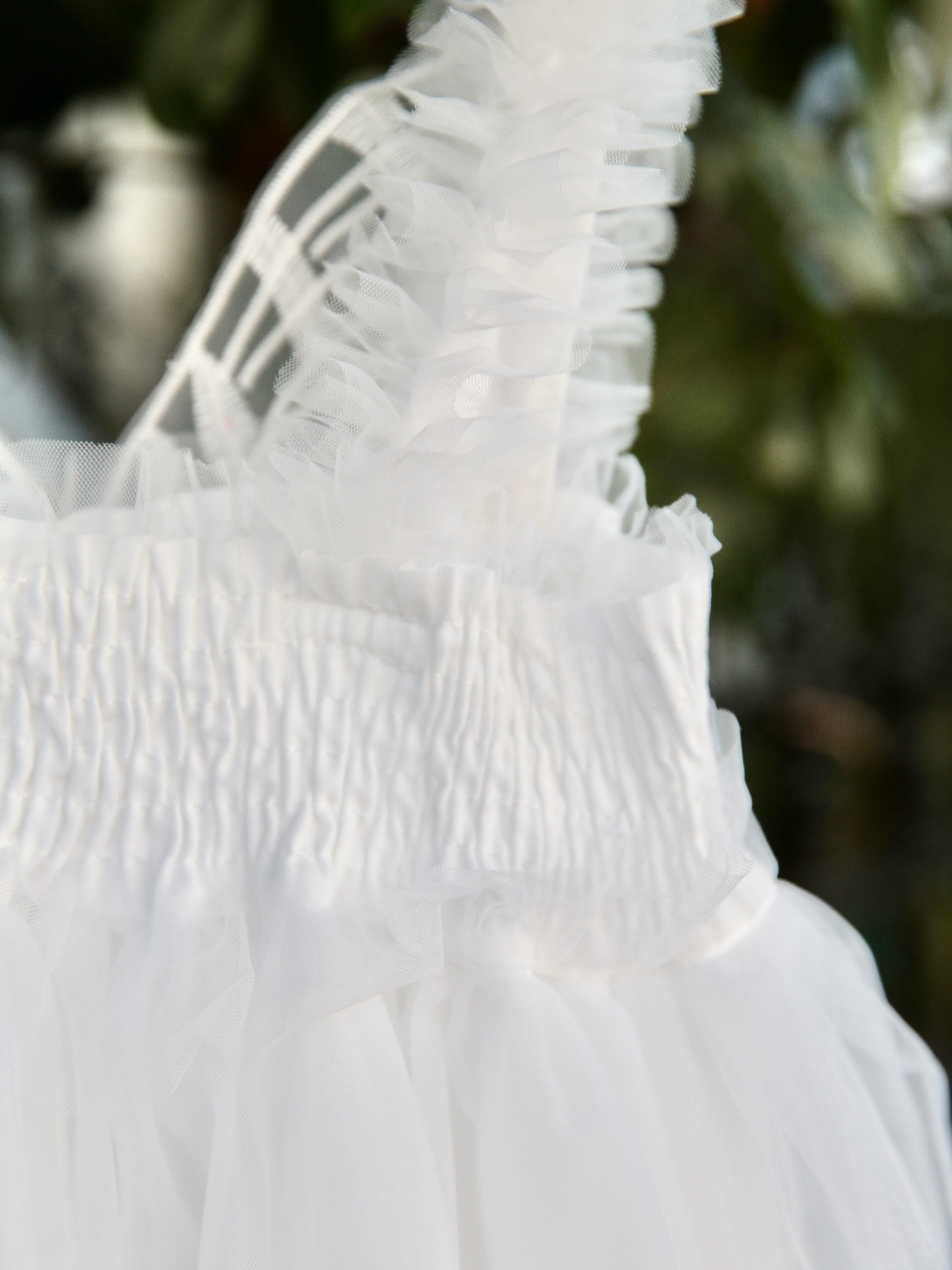 White Fairy wing girls dress. White Tulle Dress with Butterfly wings on the back, party dress, bridesmaid dress, flower girl dress.