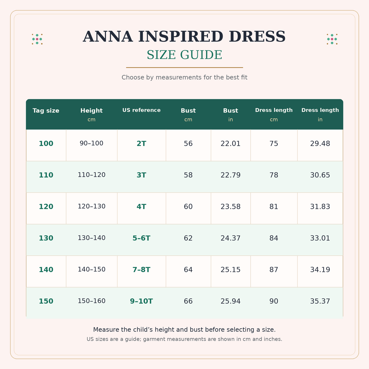 Enchanted Anna Inspired Princess Dress, Green & Black Fairytale Costume for Girls