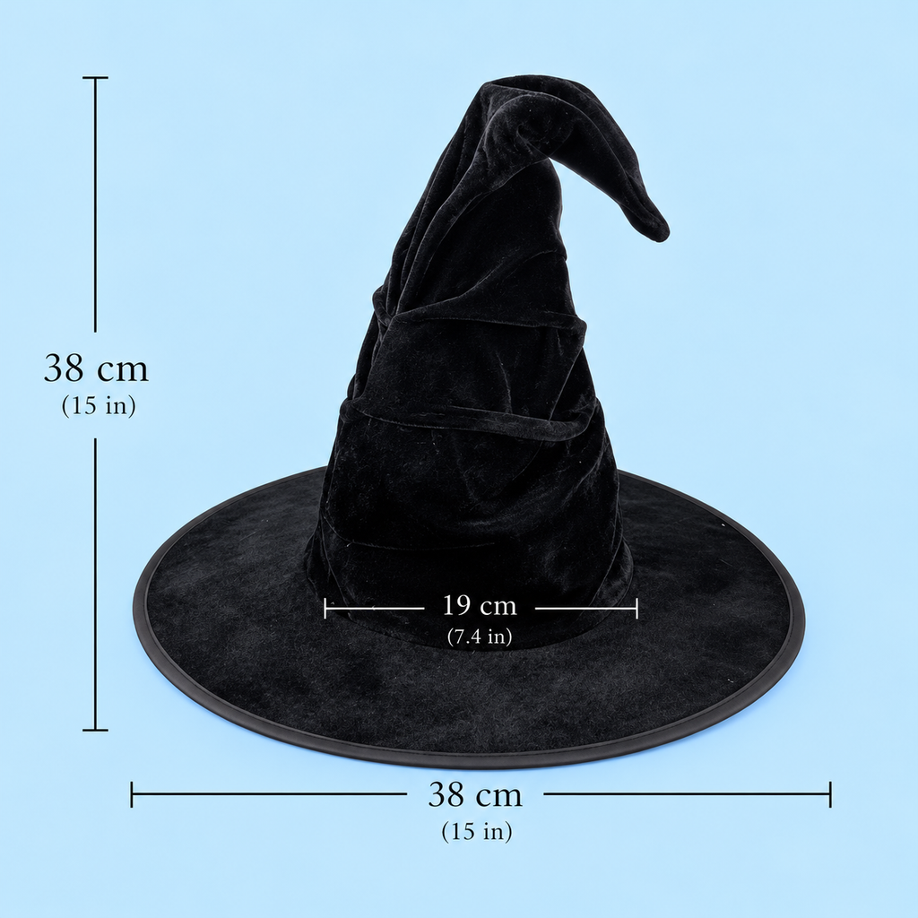 Black  Witch Hat | Gothic Witch Costume Hat, Halloween, Witchcore & Dark Fantasy Headwear