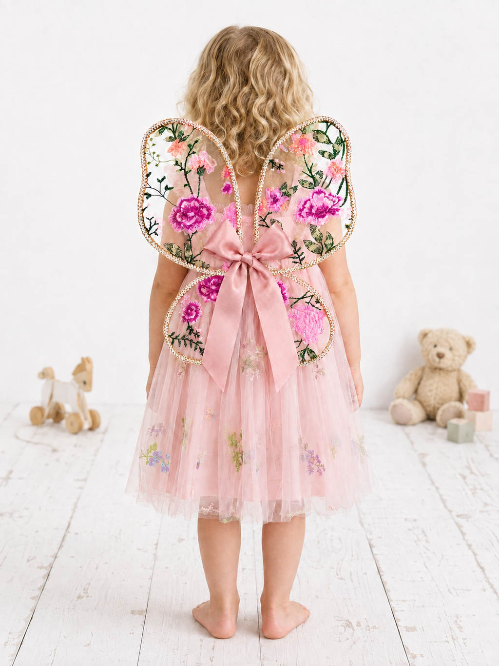 Embroidered Floral Fairy Wings for Babies & Children