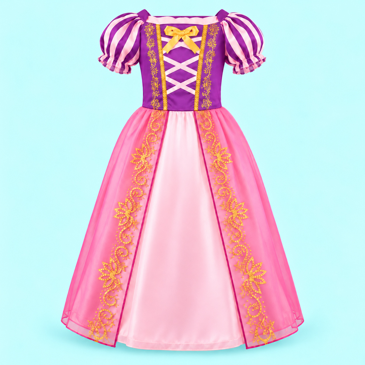 Rapunzel Inspired Tangled Princess Dress – Pink & Purple Fairytale Costume