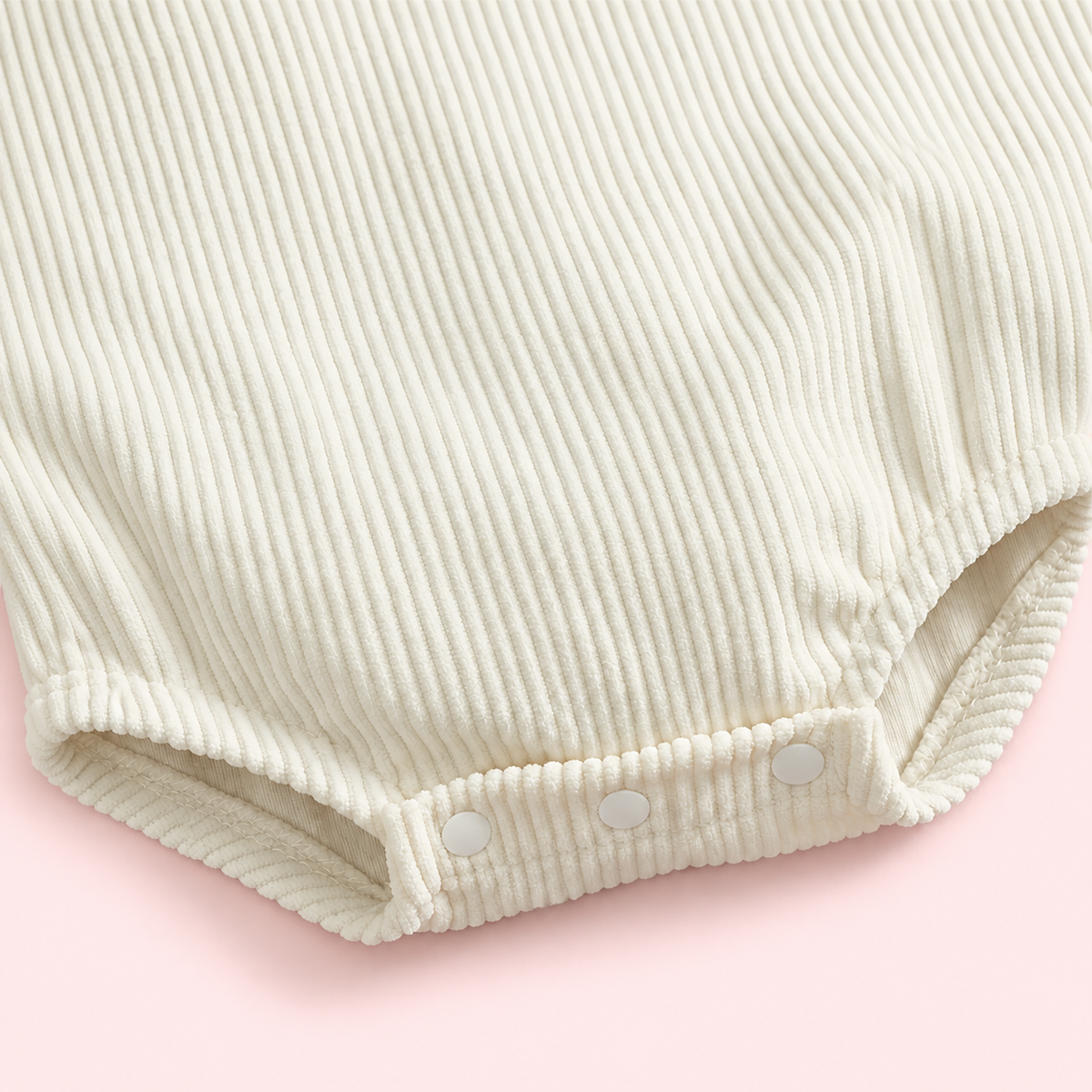 First Birthday Romper for Baby Girls – Cream with Pink Floral Embroidery