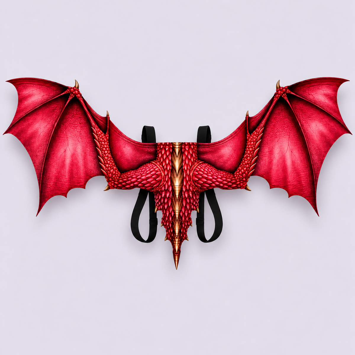Red Dragon Wings – Large Fabric Cosplay Wings for Adults & Teens | Halloween Costume Accessory