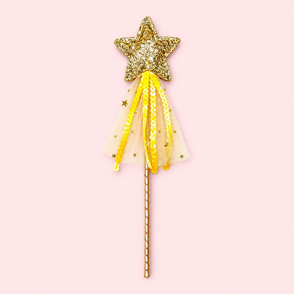 Lilac Sequin Fairy Skirt – Optional Gold Fairy Wings & Star Wand | Ages 2–8