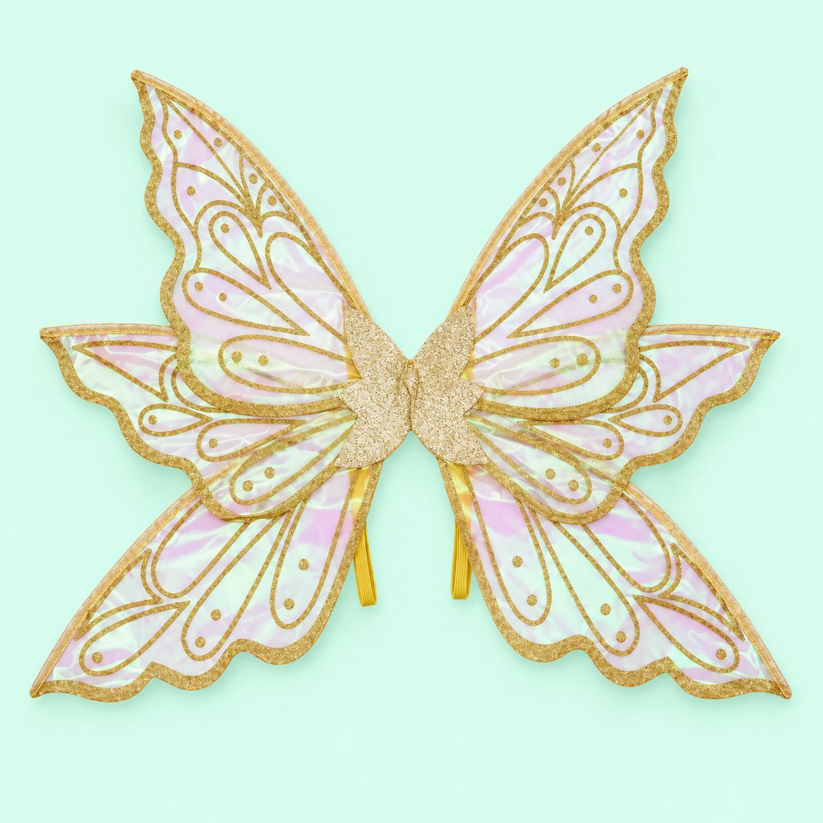Golden Wishes Fairy Costume – Pink Sequin Skirt, Gold Wings & Wand | Ages 2–8