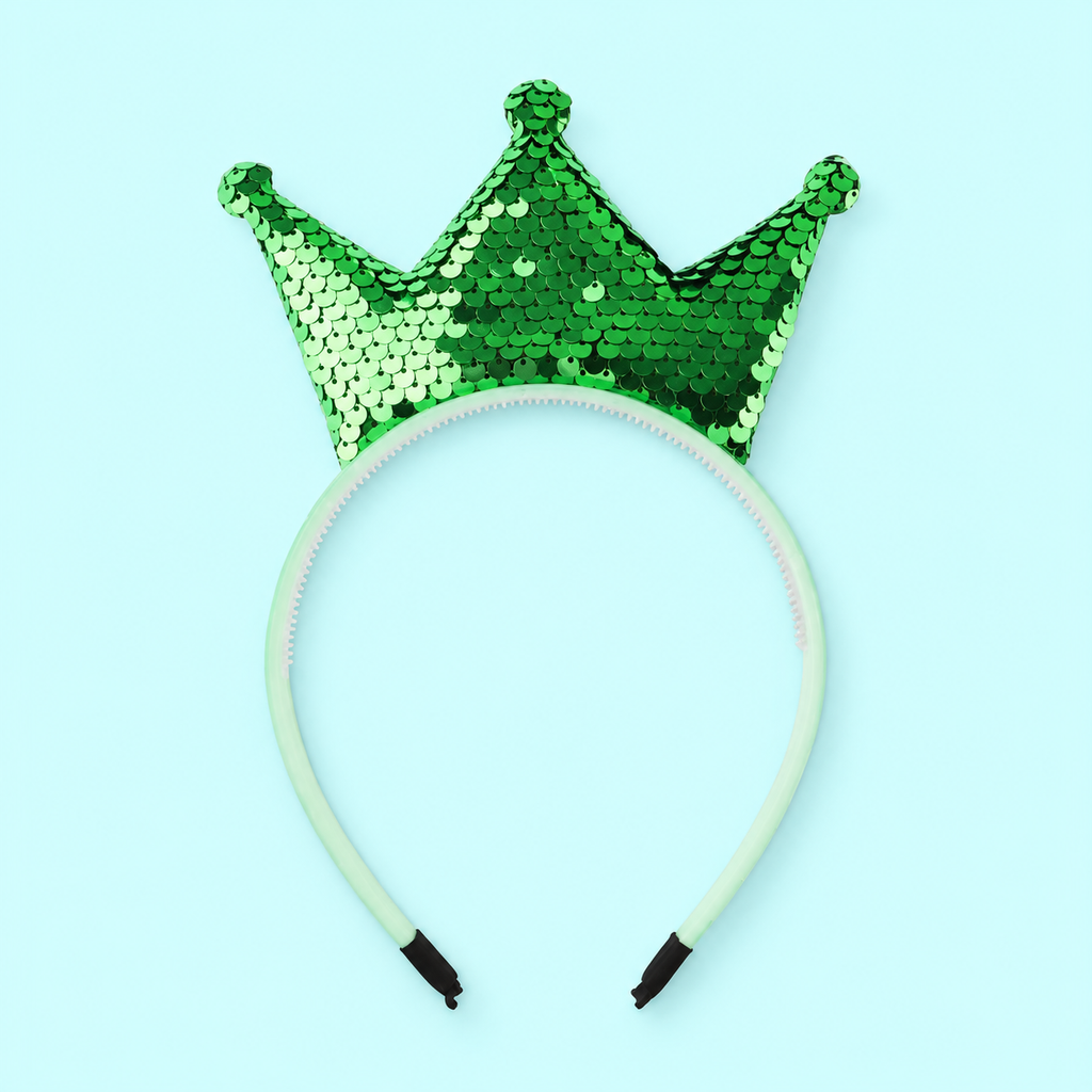 Personalised Sequin Birthday Crown Headband – 8 Colours & White Pearl Numbers