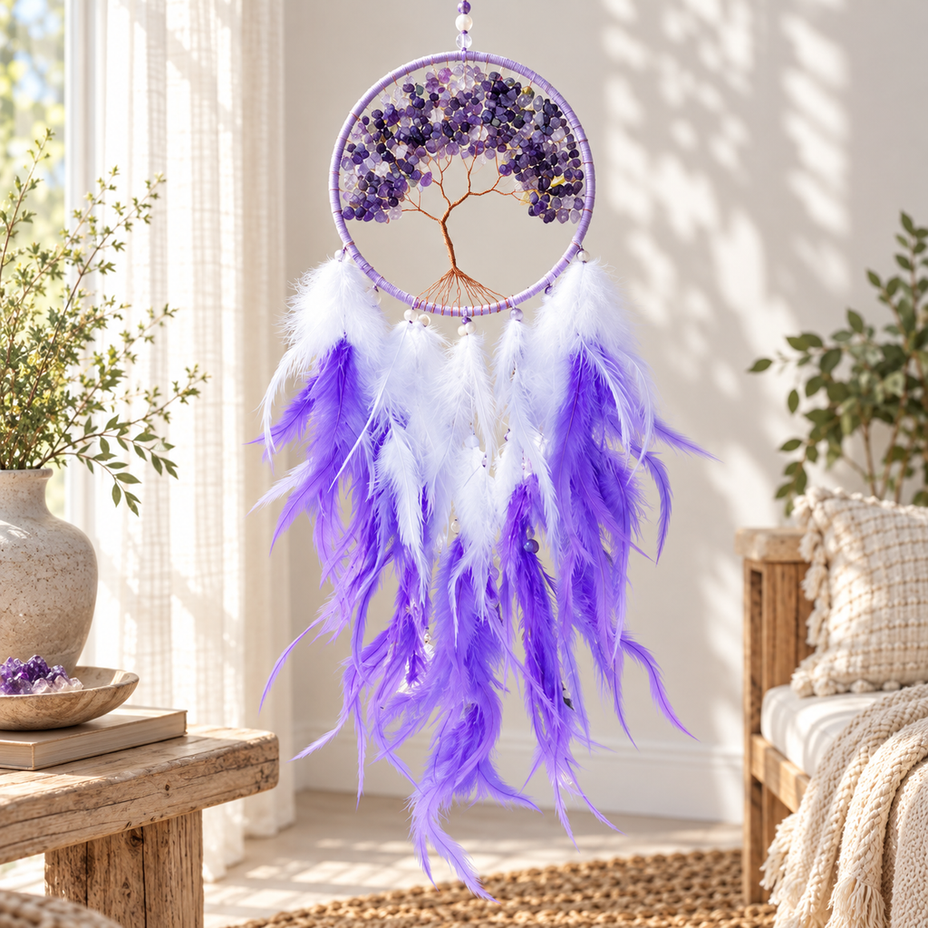 Amethyst Tree of Life Dreamcatcher | Wild Daisy