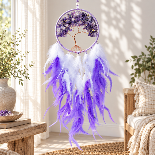 Amethyst Tree of Life Dreamcatcher | Wild Daisy