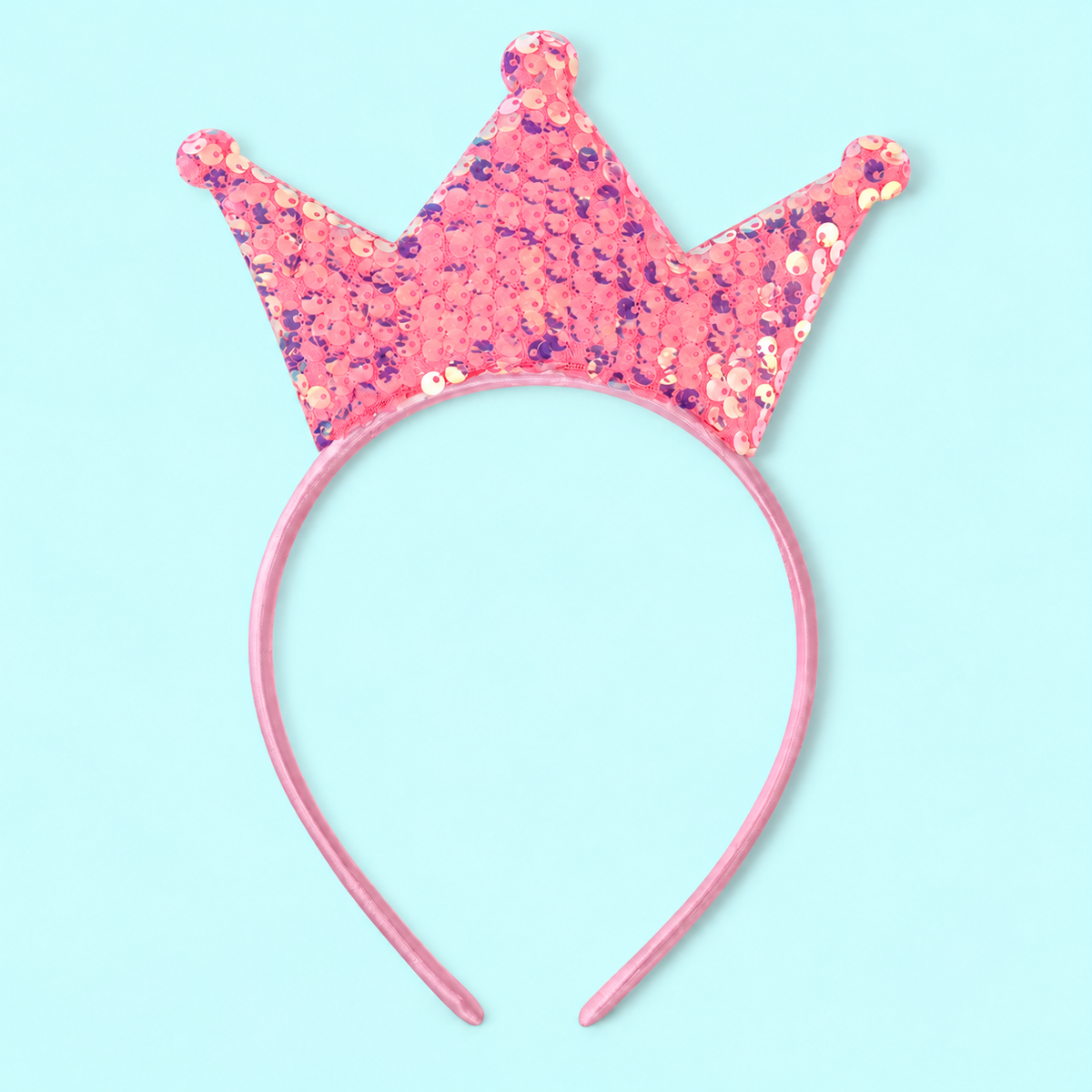 Personalised Sequin Birthday Crown Headband – 8 Colours & White Pearl Numbers