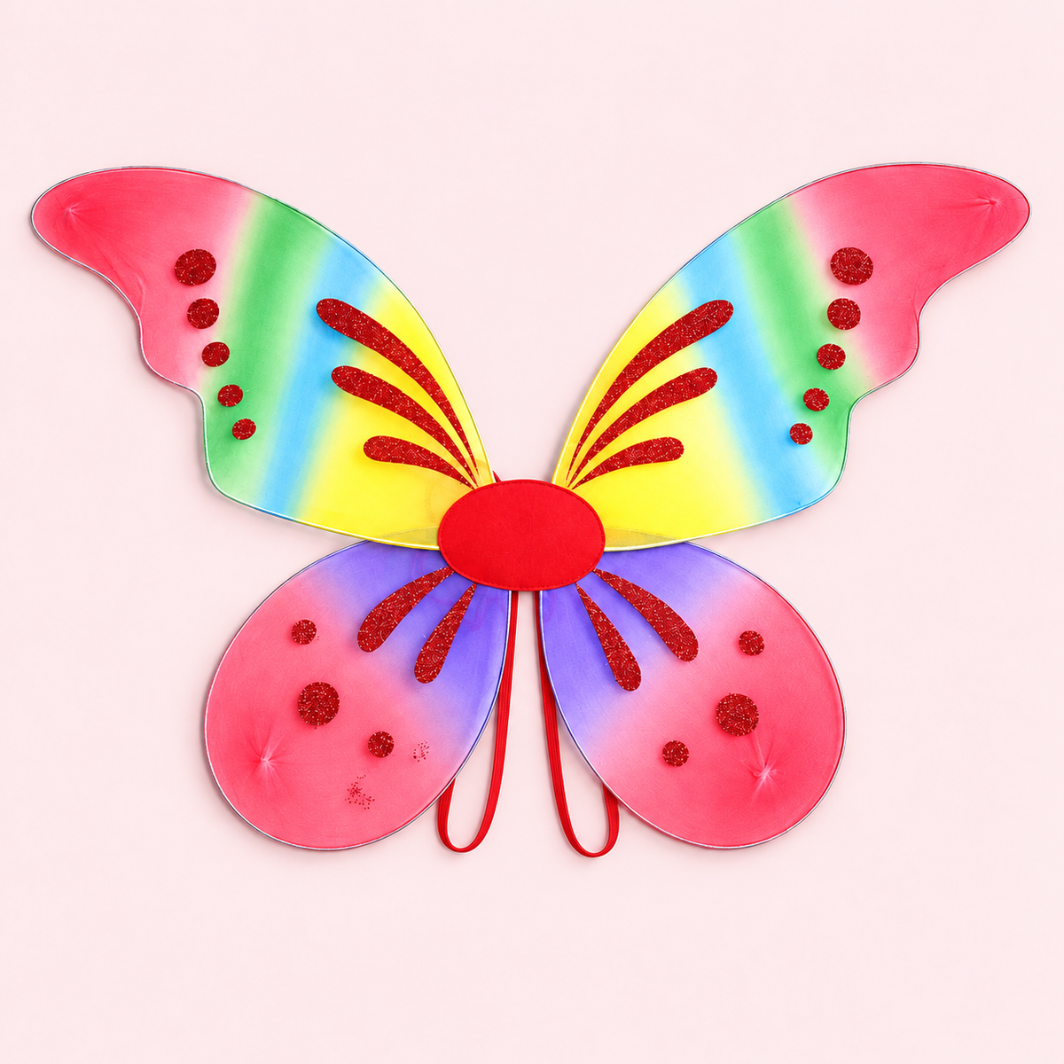 Rainbow Wish Fairy Wings with Lilac Sequin Skirt & Purple Wand