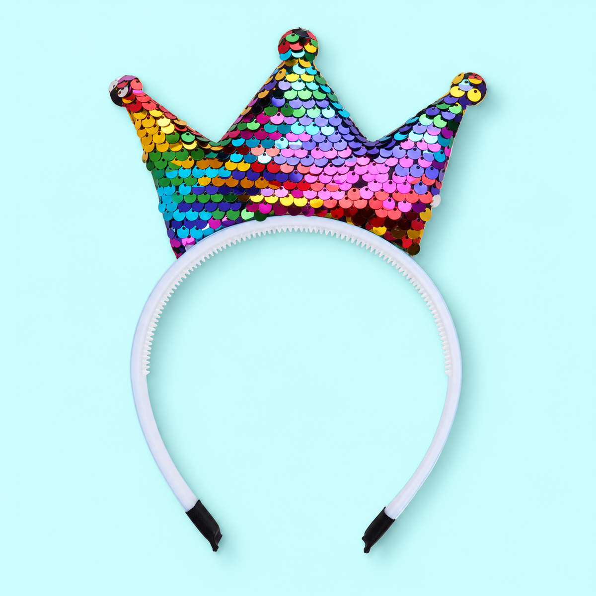 Personalised Sequin Birthday Crown Headband – 8 Colours & White Pearl Numbers
