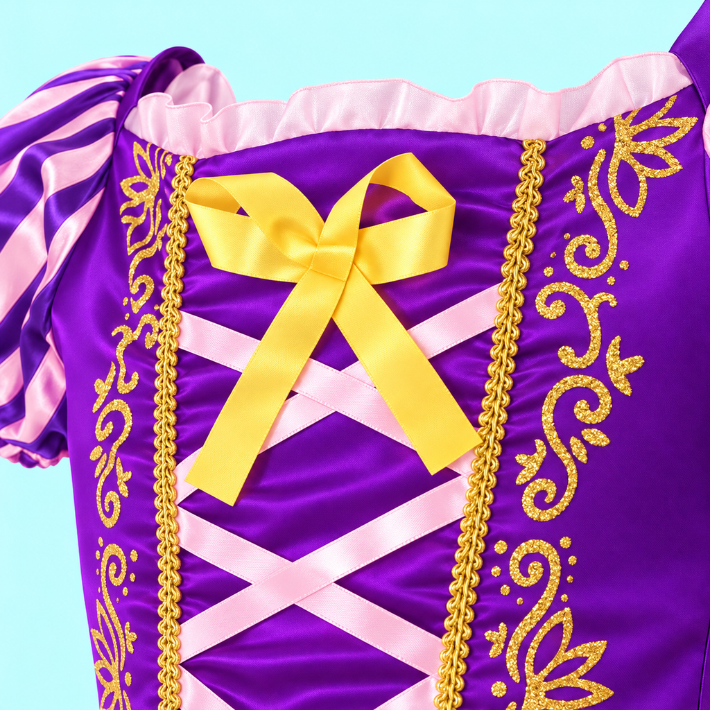 Rapunzel Inspired Tangled Princess Dress – Pink & Purple Fairytale Costume