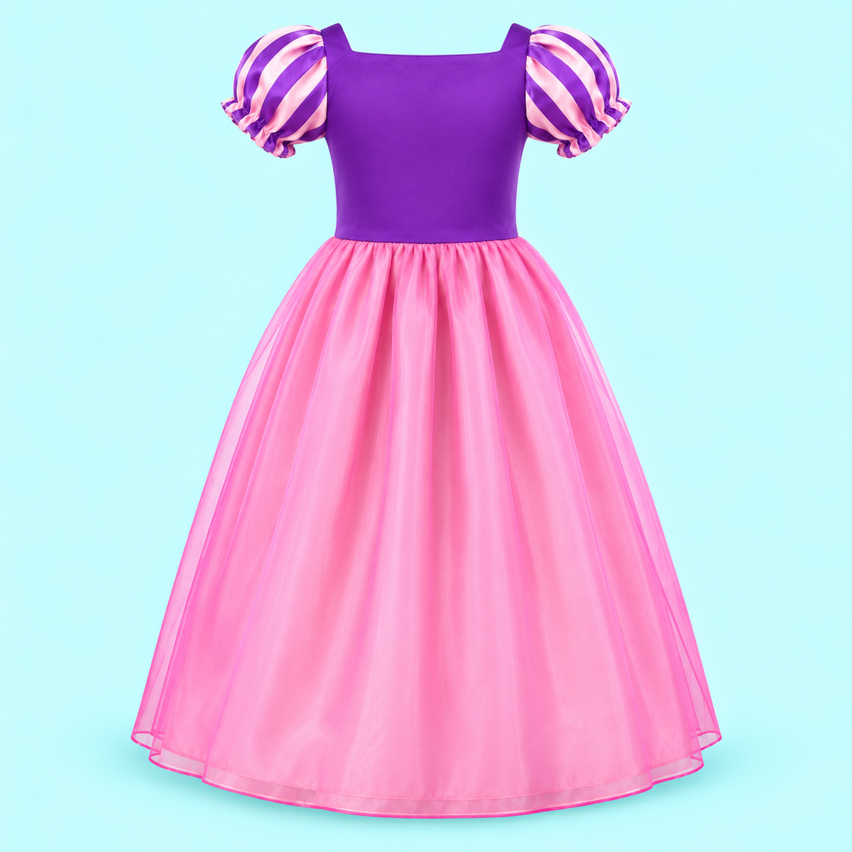Rapunzel Inspired Tangled Princess Dress – Pink & Purple Fairytale Costume