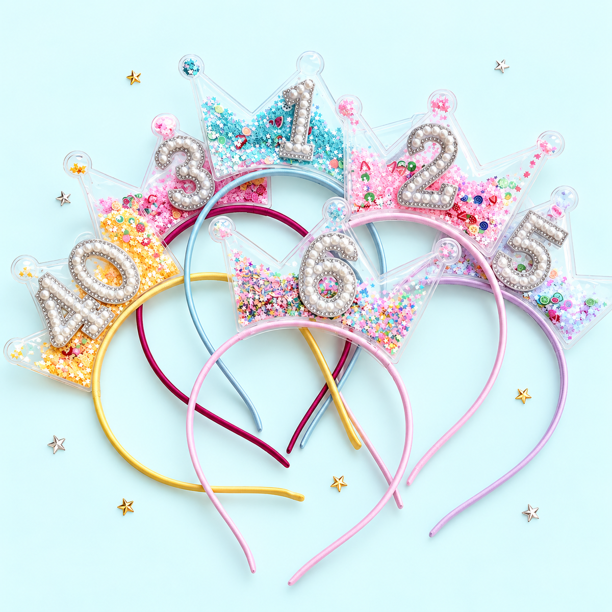 Birthday Wishes Personalised Confetti Crown Headband