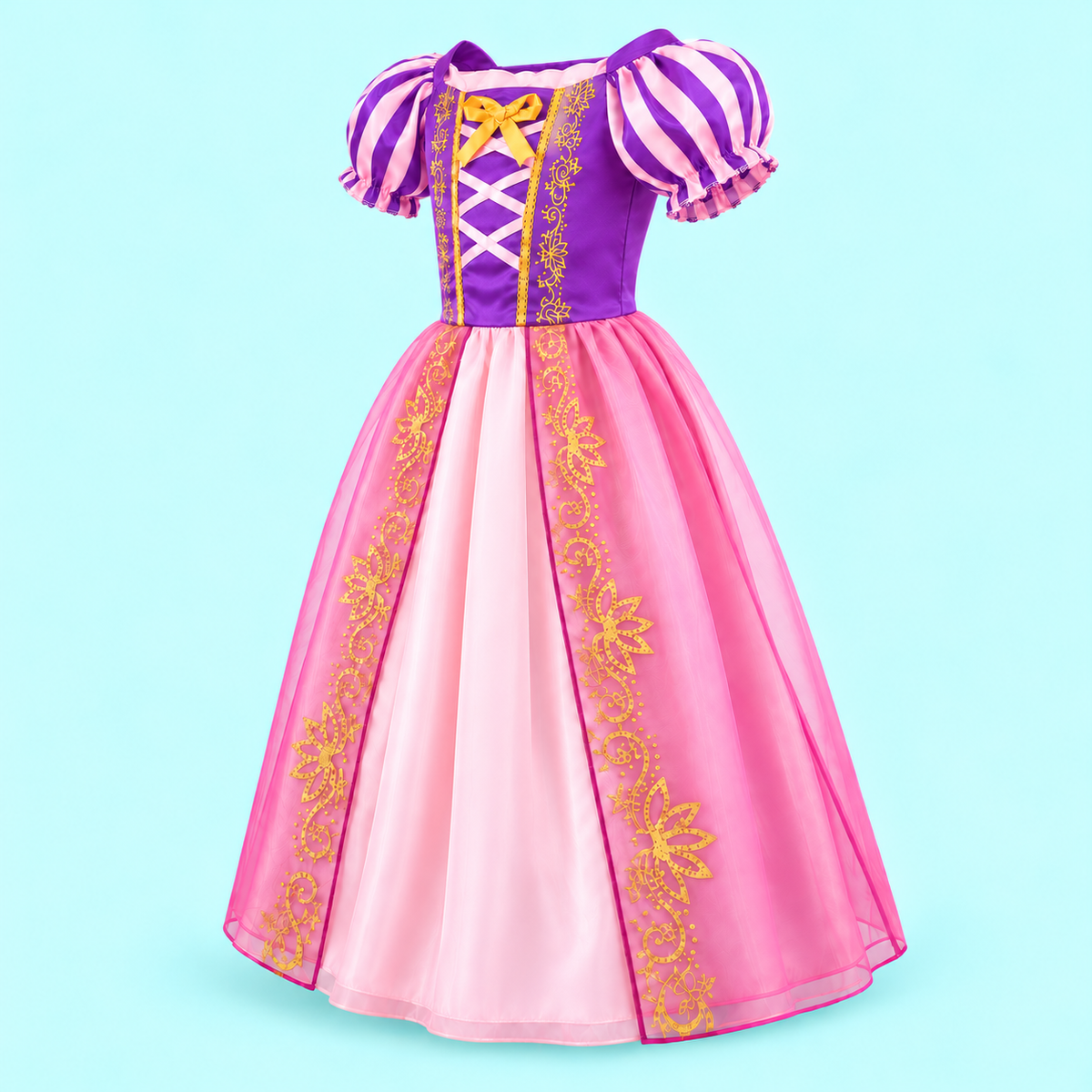 Rapunzel Inspired Tangled Princess Dress – Pink & Purple Fairytale Costume