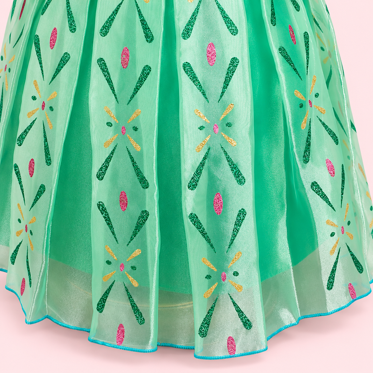 Enchanted Anna Inspired Princess Dress, Green & Black Fairytale Costume for Girls