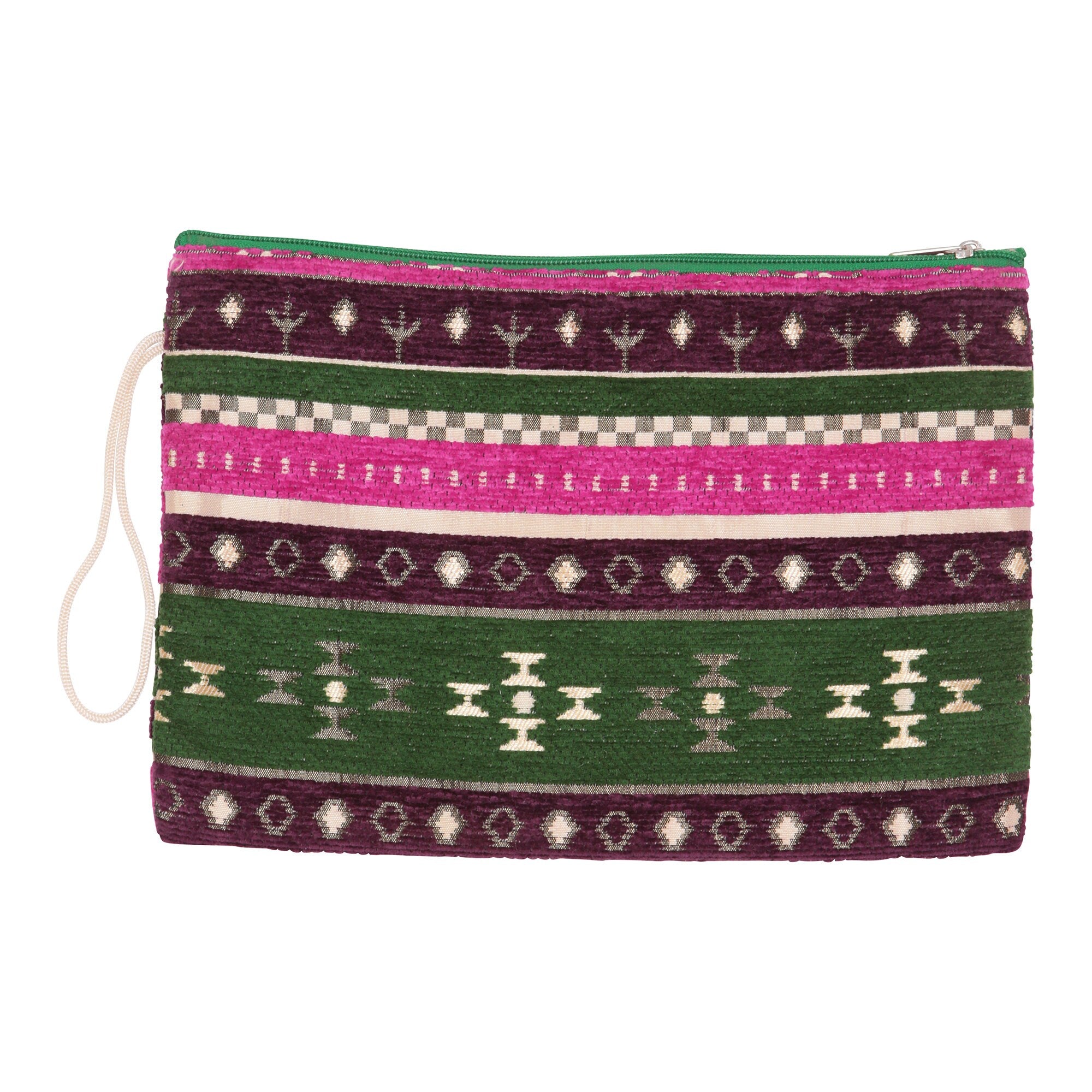 Moroccan Berber Kilim Clutch Bag, handwoven in