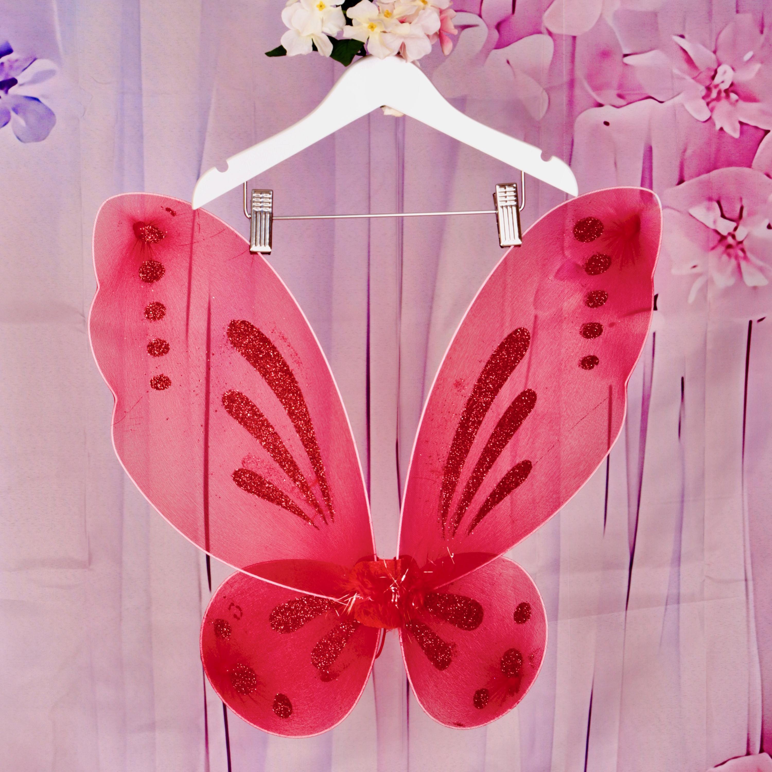 Red Fairy wings for adults and children. Red Valentine butterfly wings. Butterfly wings. Fairy cosplay, hen nights, fairy parties.