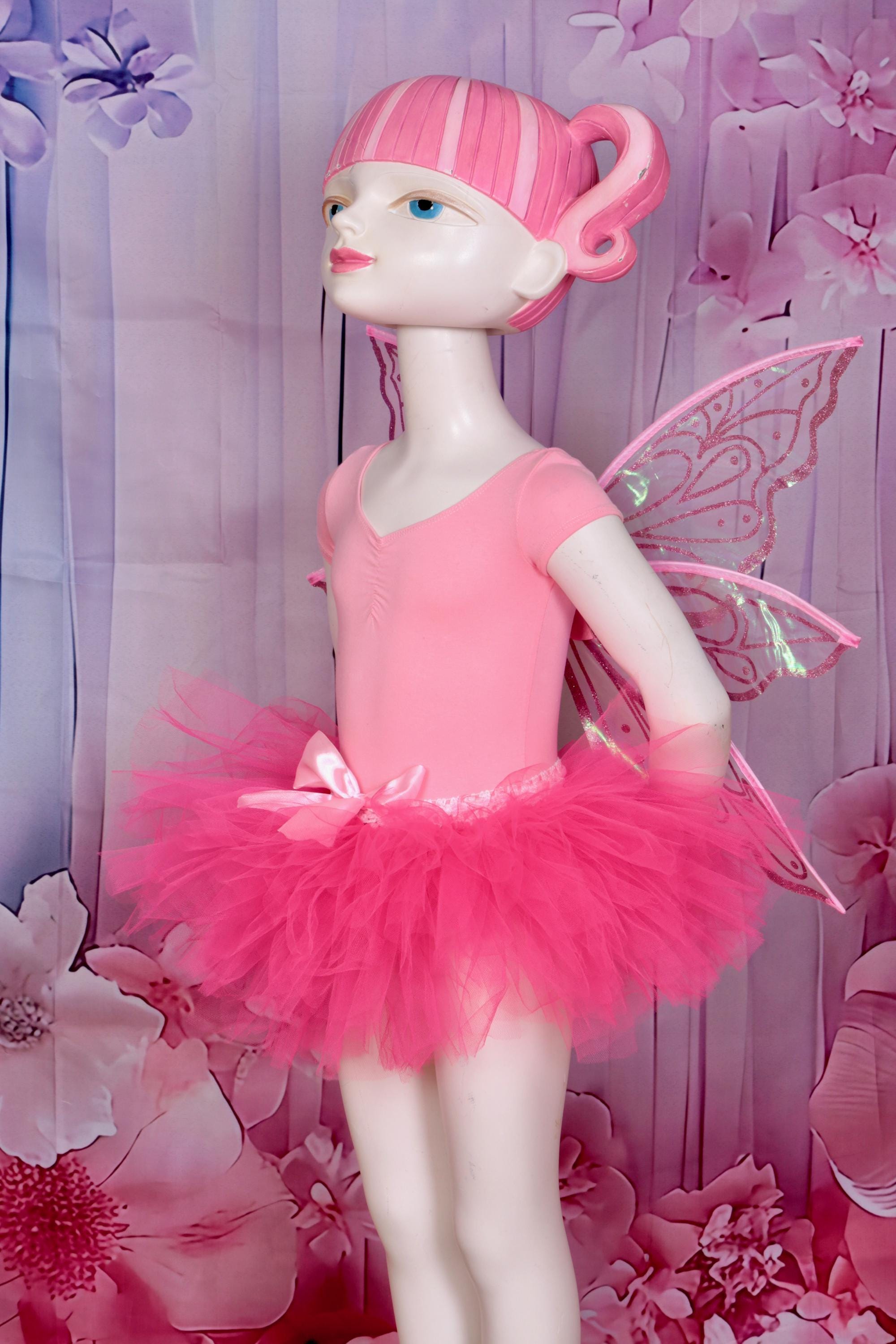 Deep Pink Tutu Baby & Children's  pretty Fairy Wings and Tutu. Christmas fairy, cake smash, birthday parties. Birthday princess