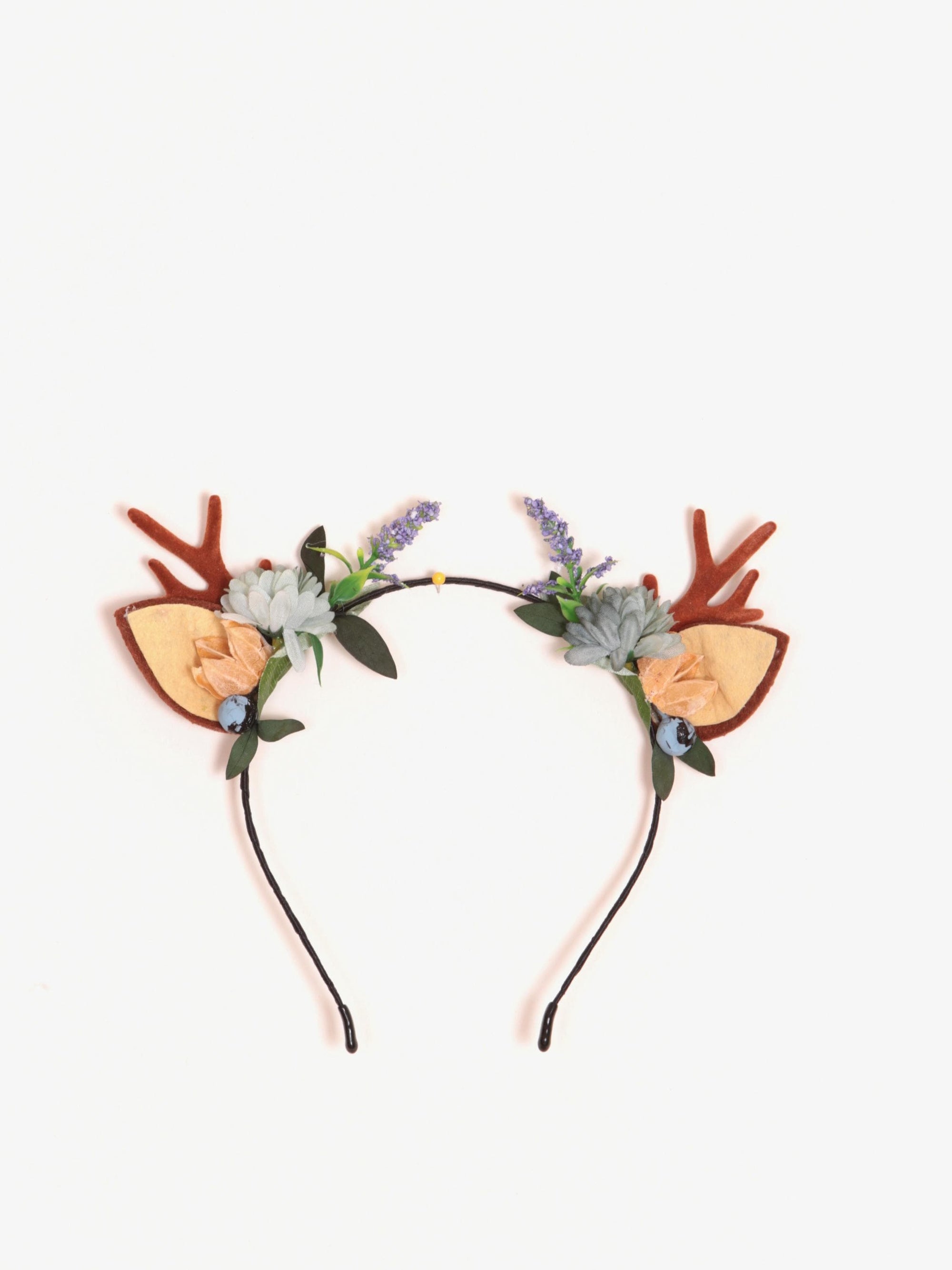 Fairy Deer Antlers, Woodland Horns Tiara, Forest Nymph Crown.Cute deer ears and horns