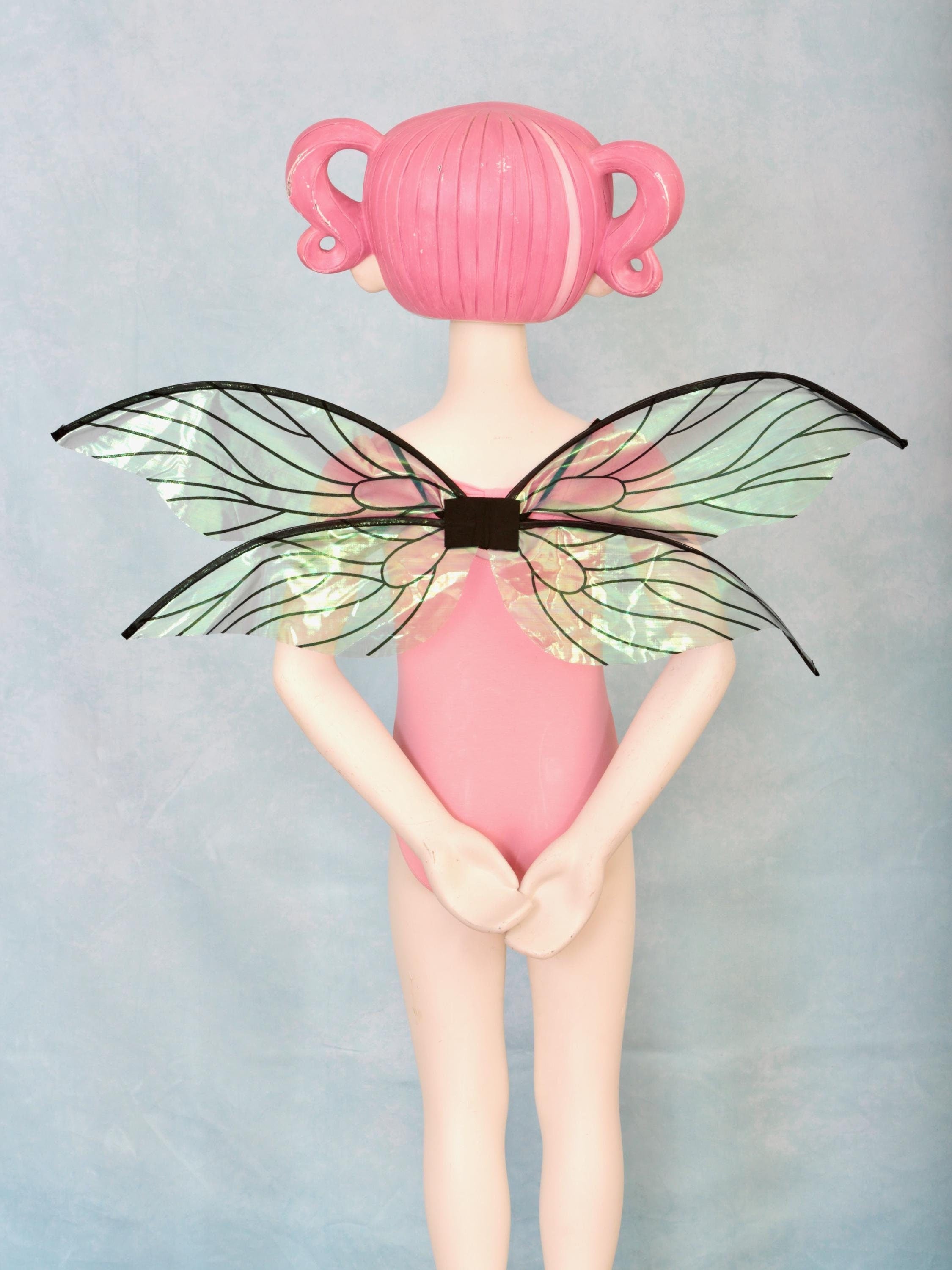 Dragon Fly wings for adults and children. Iridescent fairy wings with a green hue, Perfect for Dress-Up & Cosplay