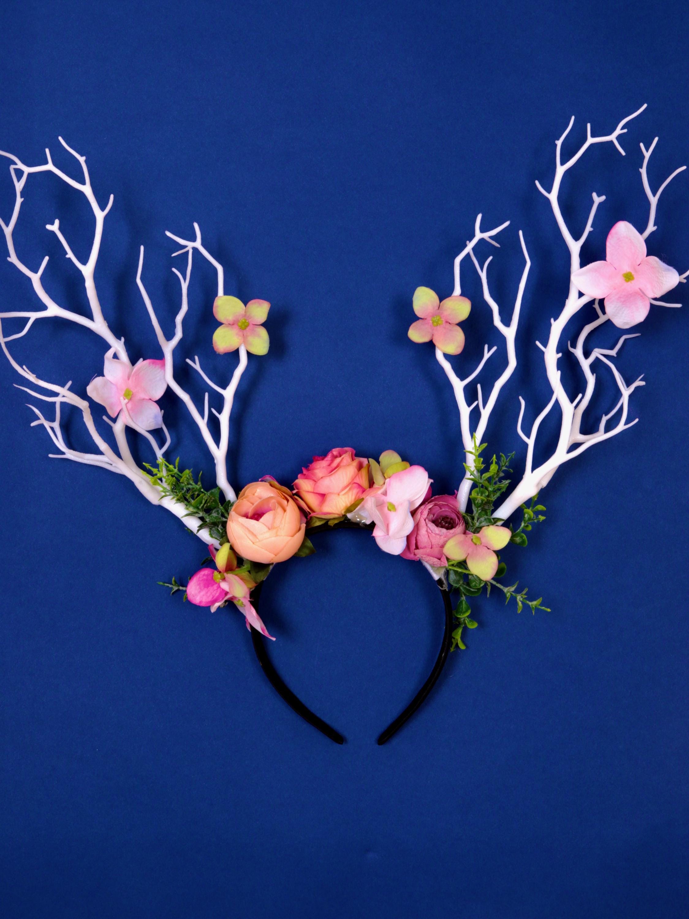 Nymph Crown, Woodland Fairy Tiara, Forest Fairy Crown, Romantic bridal Floral Headdress. Beltane Fire Festival