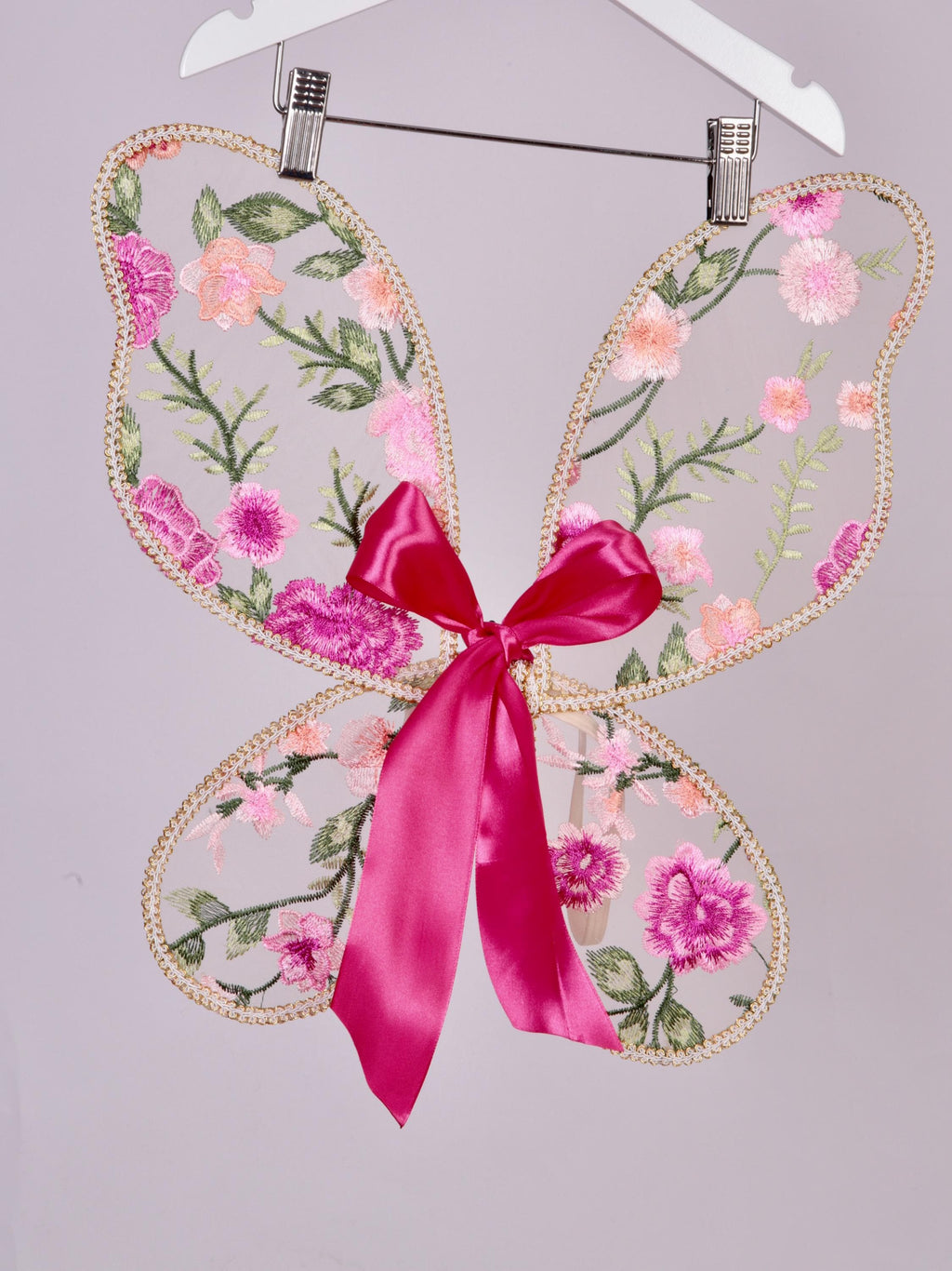 Pink embroidered Fairy Wings Handcrafted Embroidered  Pink Butterfly Wings, cake smash, birthday photoshoot, flower girls.