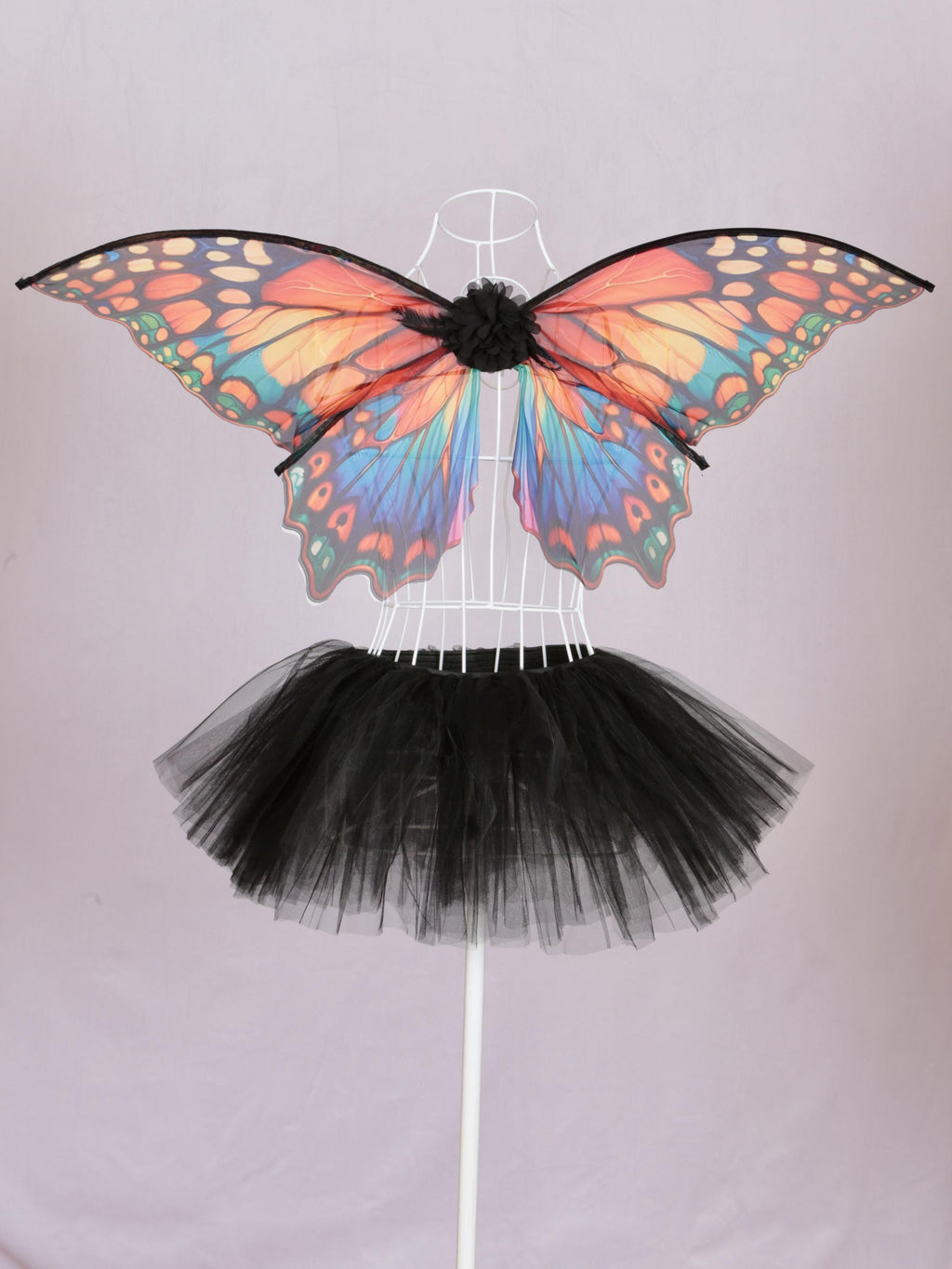 Ladies Tutu Skirts. Black tutu skirt and other colours. Girls hen night out, womens party tutu skirt. Orange and Blue Butterfly Fairy wings.